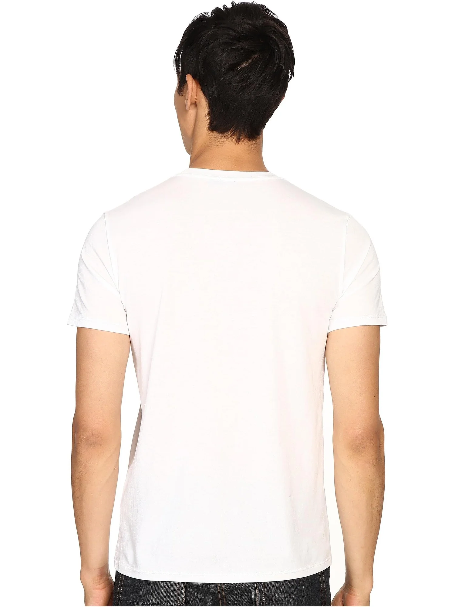 Рубашка Vince Short Sleeve Pima Cotton Crew Neck Shirt — изображение 3 из 3, белый