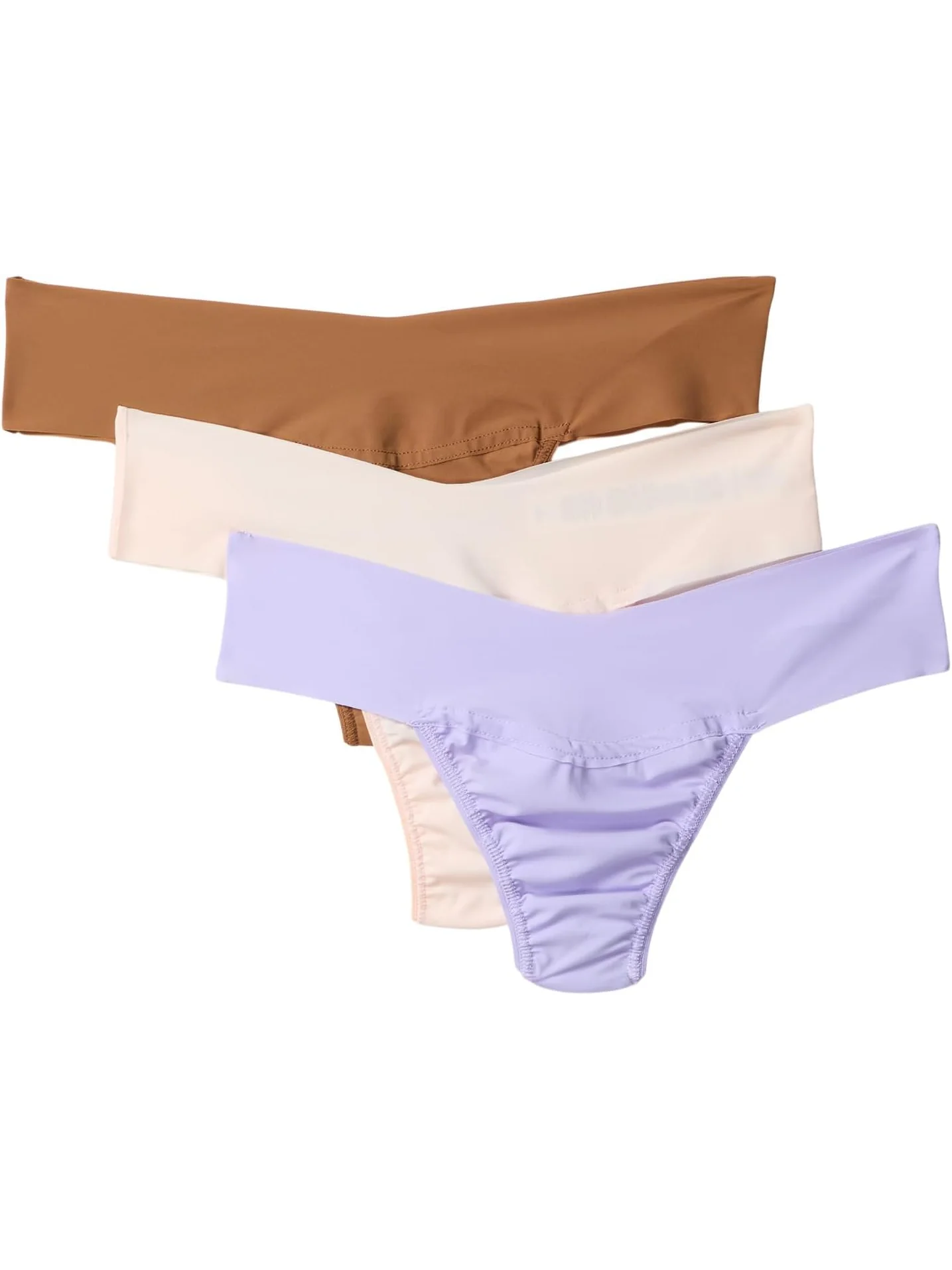Стринги Hanky Panky BreatheSoft Natural Rise 3-Pack Thong — изображение 1 из 2, бежевый