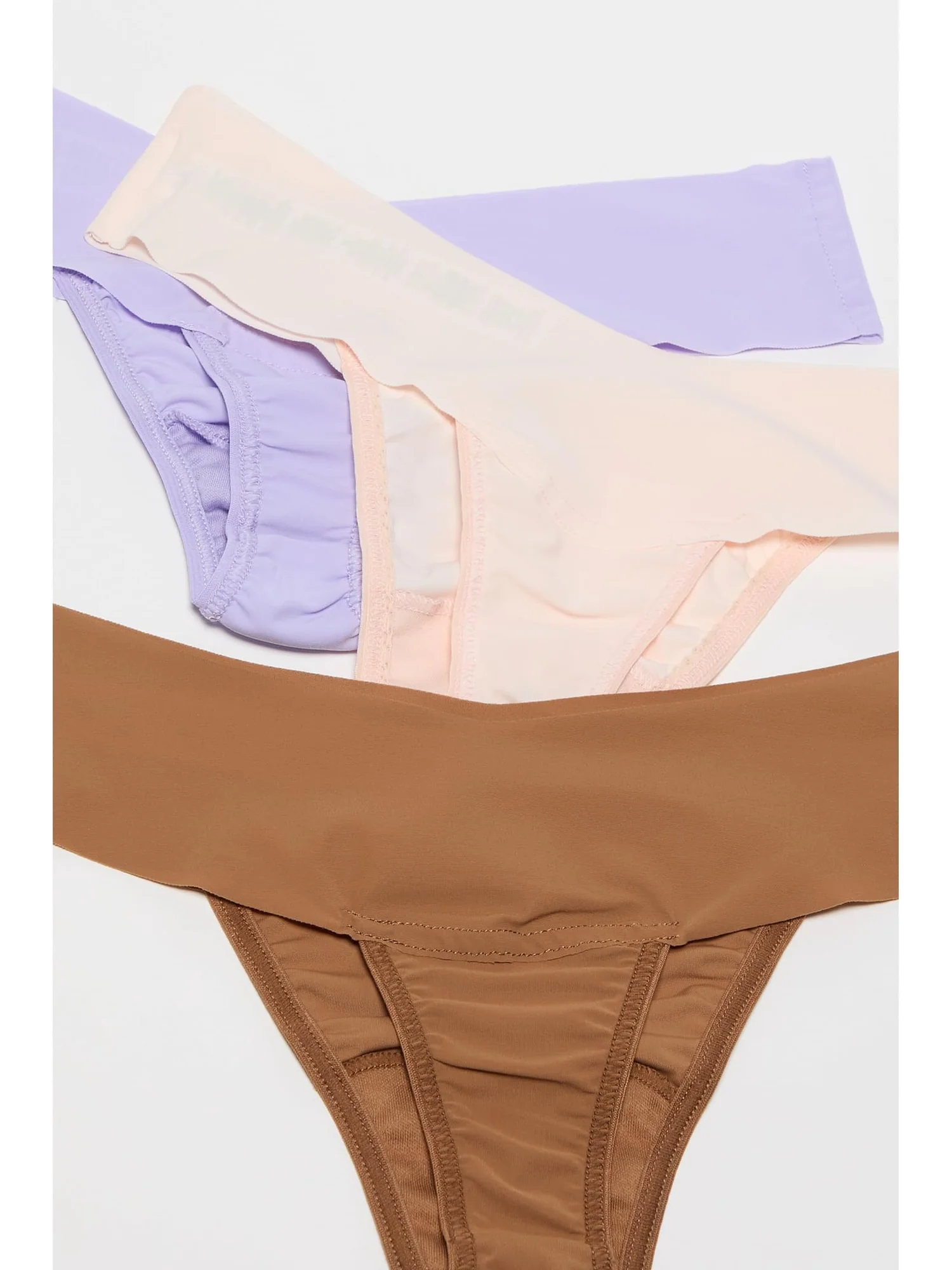 Стринги Hanky Panky BreatheSoft Natural Rise 3-Pack Thong — изображение 2 из 2, бежевый
