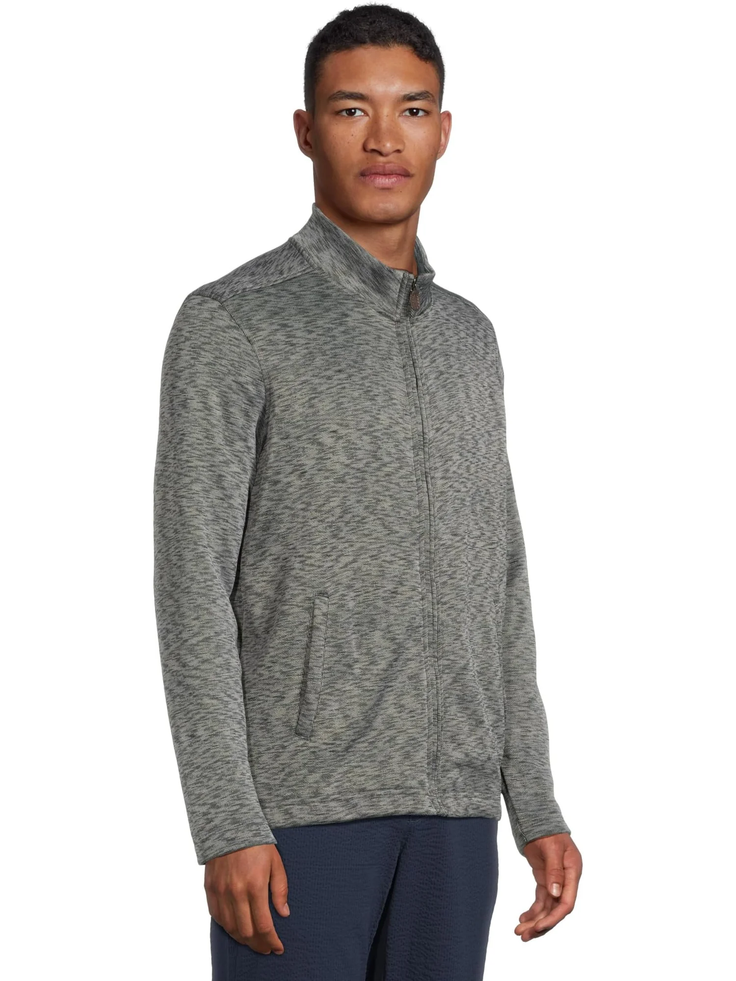 Толстовка Johnston & Murphy Space Dye Full Zip — изображение 2 из 5, серый/синий