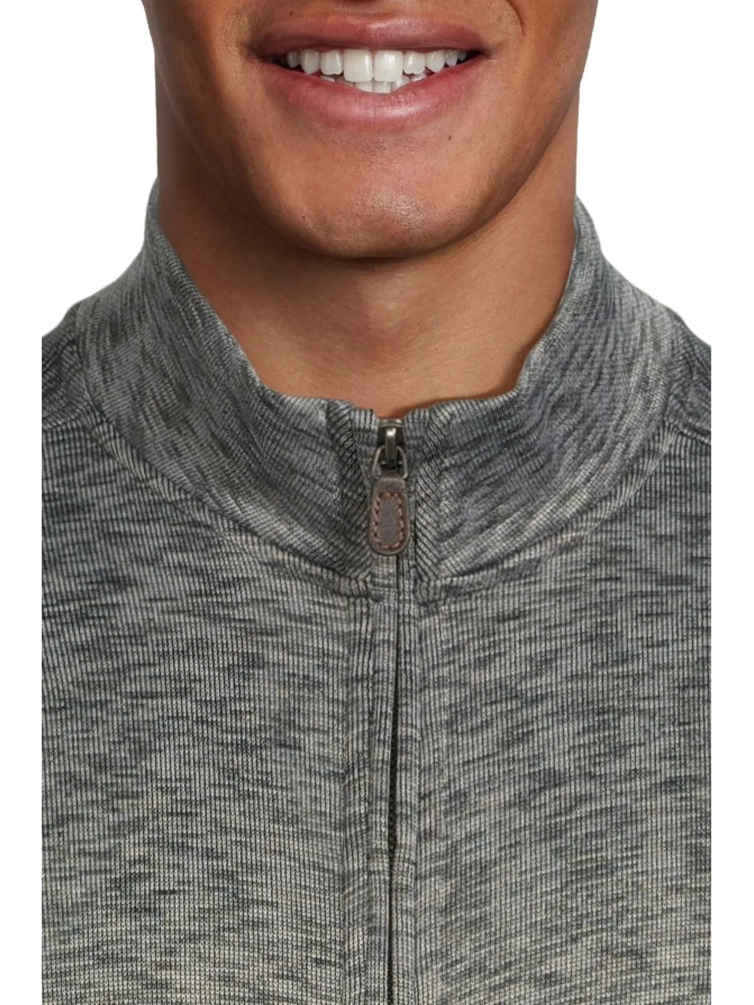 Толстовка Johnston & Murphy Space Dye Full Zip — изображение 4 из 5, серый/синий