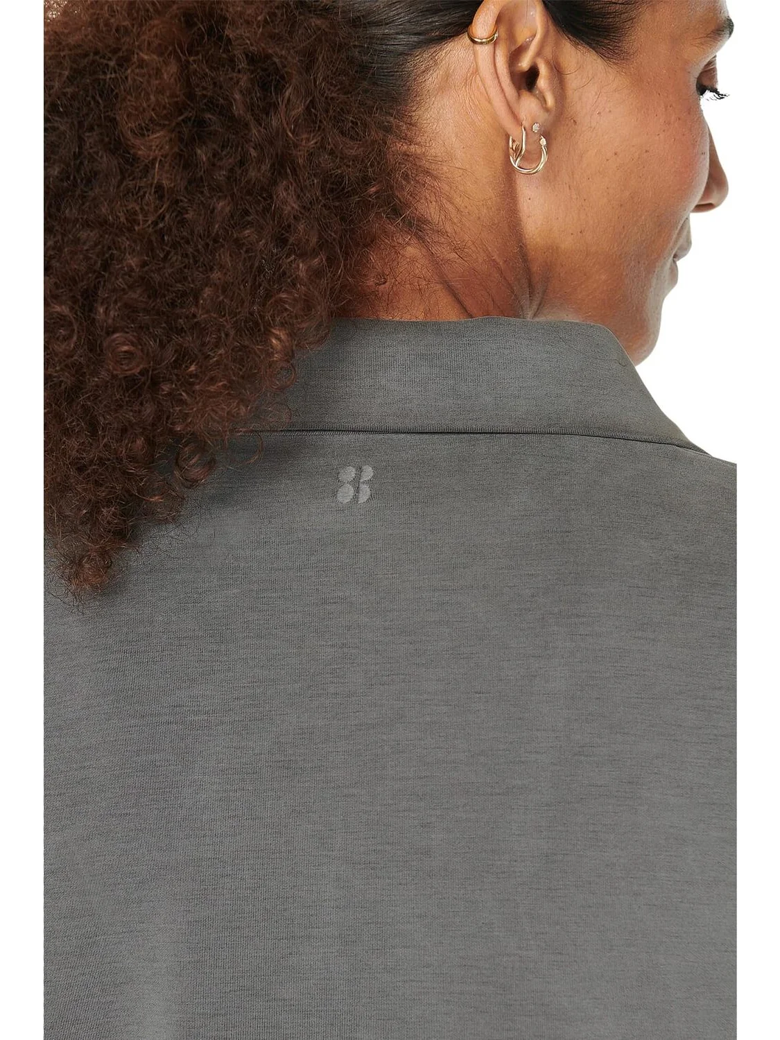 Толстовка Sweaty Betty Sand Wash Funnel Neck Half Zip — изображение 4 из 5, темно-серый серый