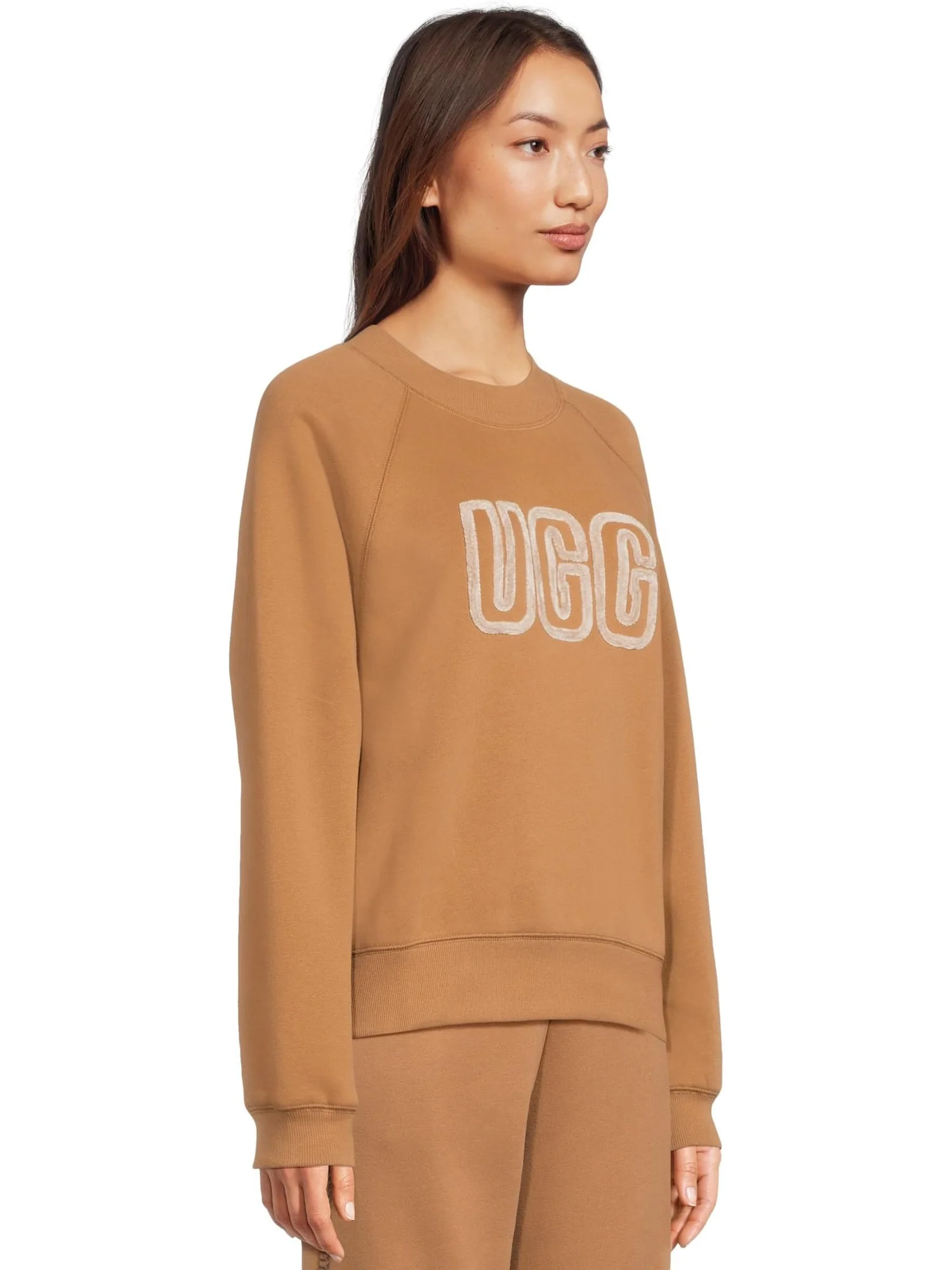Толстовка UGG Ugg Logo Crewneck — изображение 2 из 5, орех
