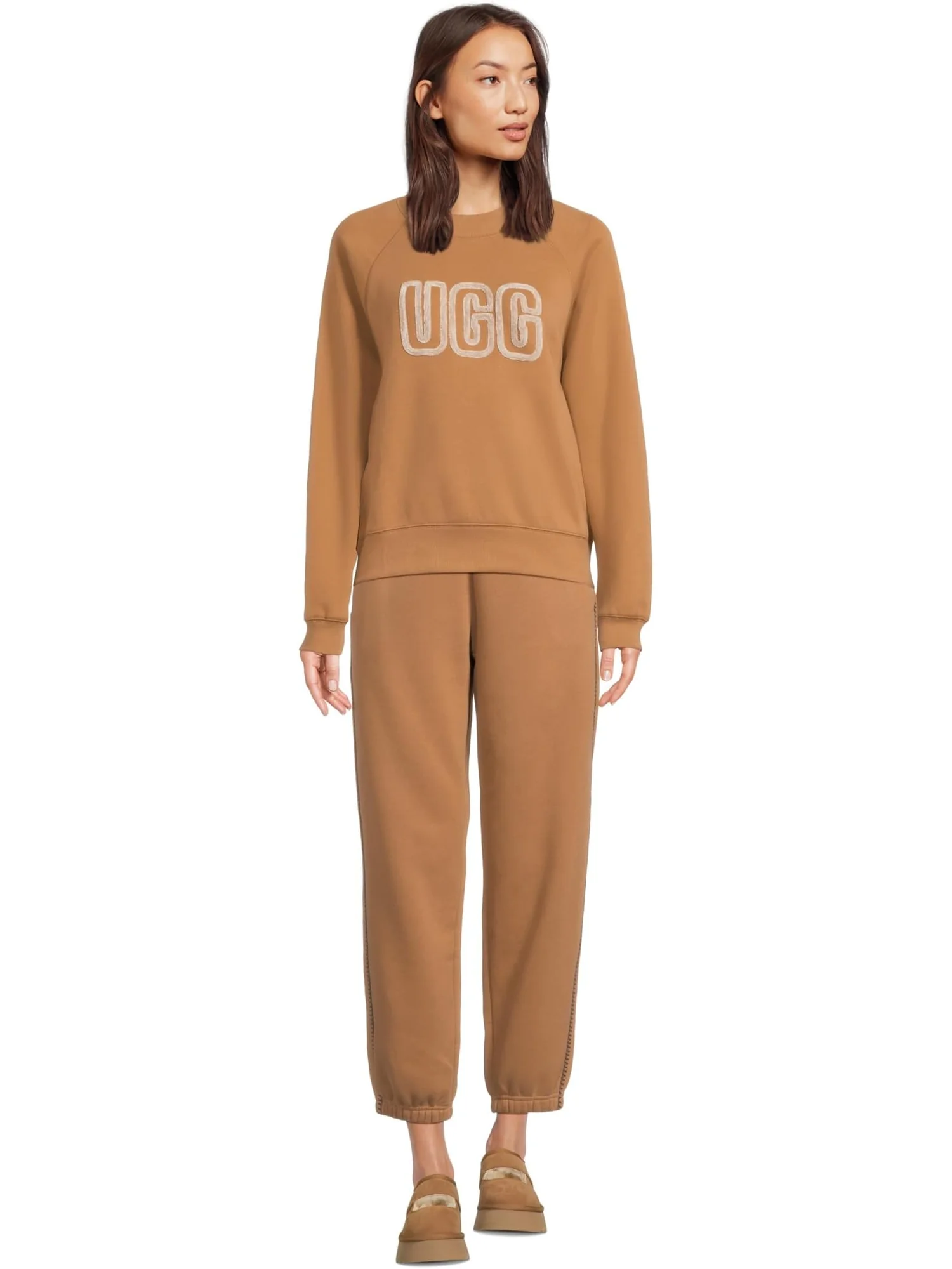 Толстовка UGG Ugg Logo Crewneck — изображение 5 из 5, орех