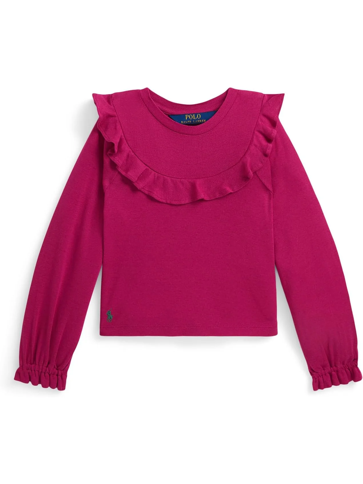 Топ Polo Ralph Lauren Kids Ruffled Cotton-Modal Top