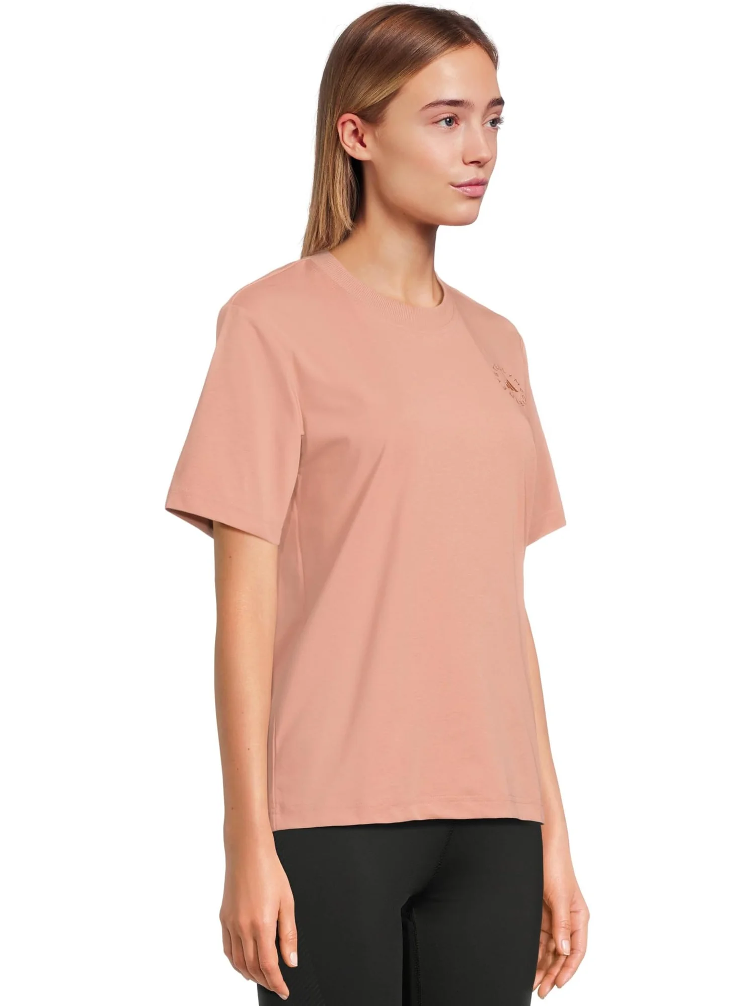 Футболка adidas by Stella McCartney Regular T-Shirt JX6776 — изображение 2 из 5, розовый оттенок дерева