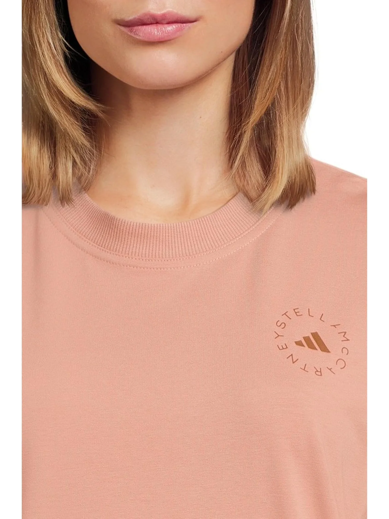 Футболка adidas by Stella McCartney Regular T-Shirt JX6776 — изображение 4 из 5, розовый оттенок дерева