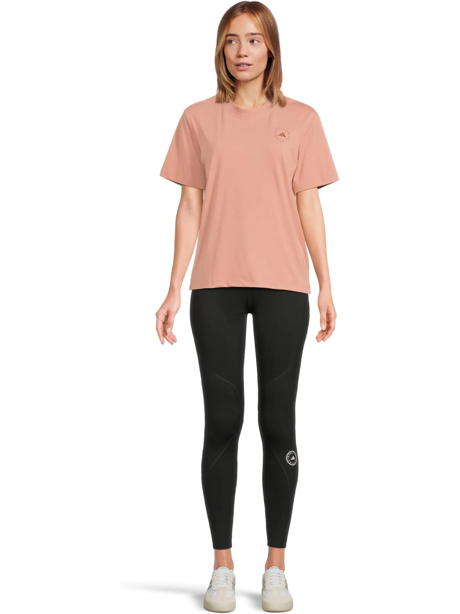 Футболка adidas by Stella McCartney Regular T-Shirt JX6776 — изображение 5 из 5, розовый оттенок дерева