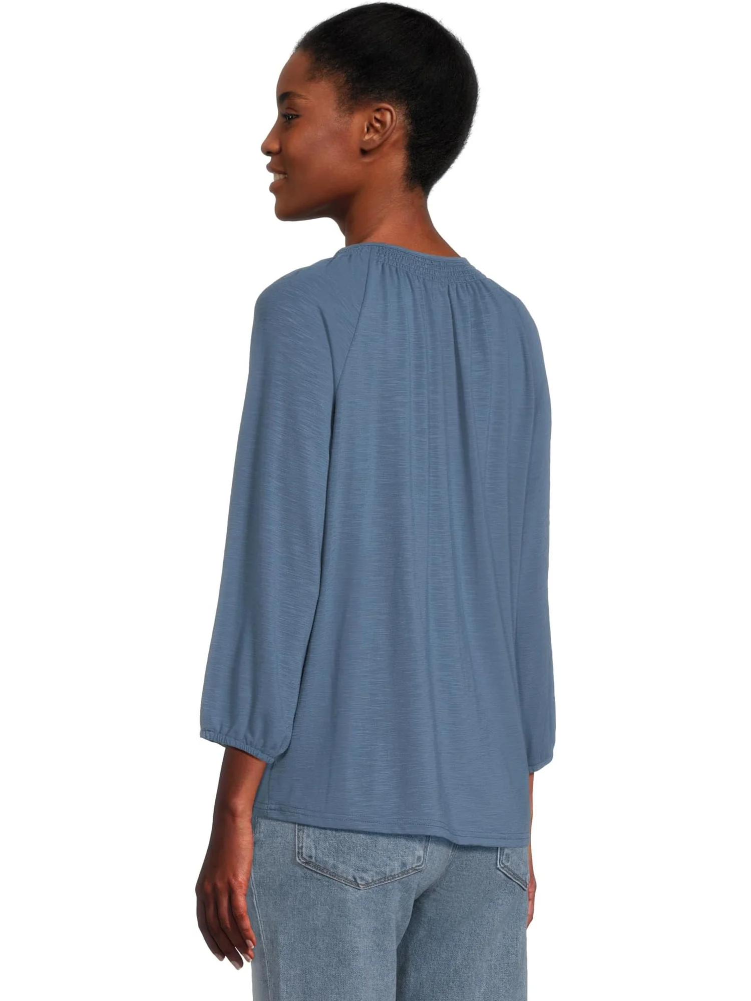 Футболка L.L.Bean Camden Hills Tee Three-Quarter-Sleeve — изображение 3 из 5, синий