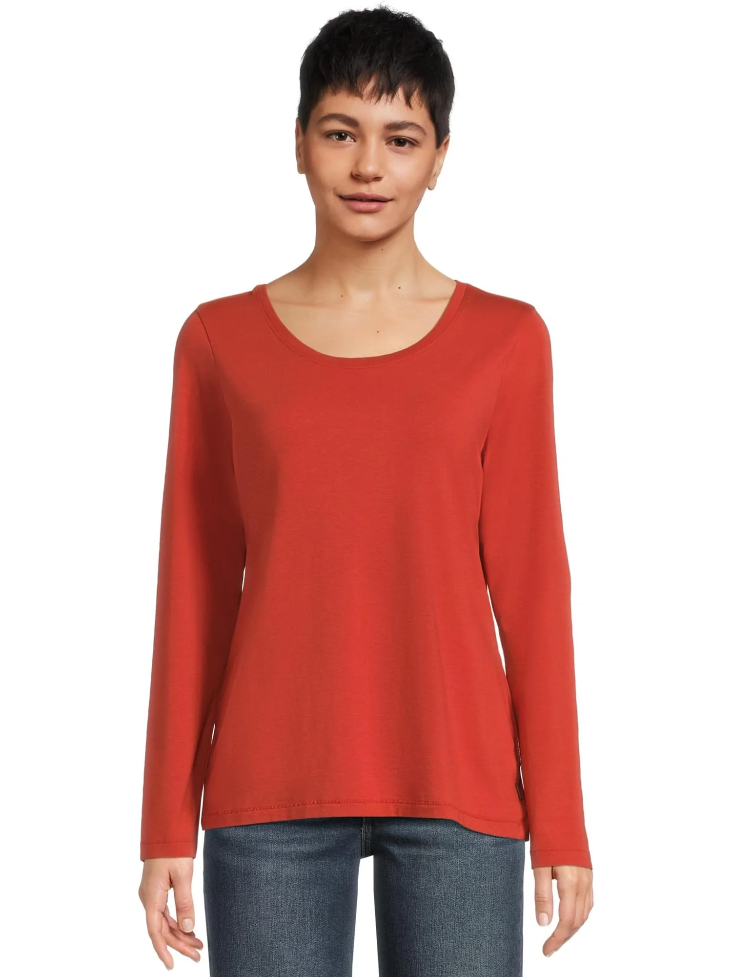 Футболка L.L.Bean Soft Stretch Supima Tee Scoop Neck Long Sleeve