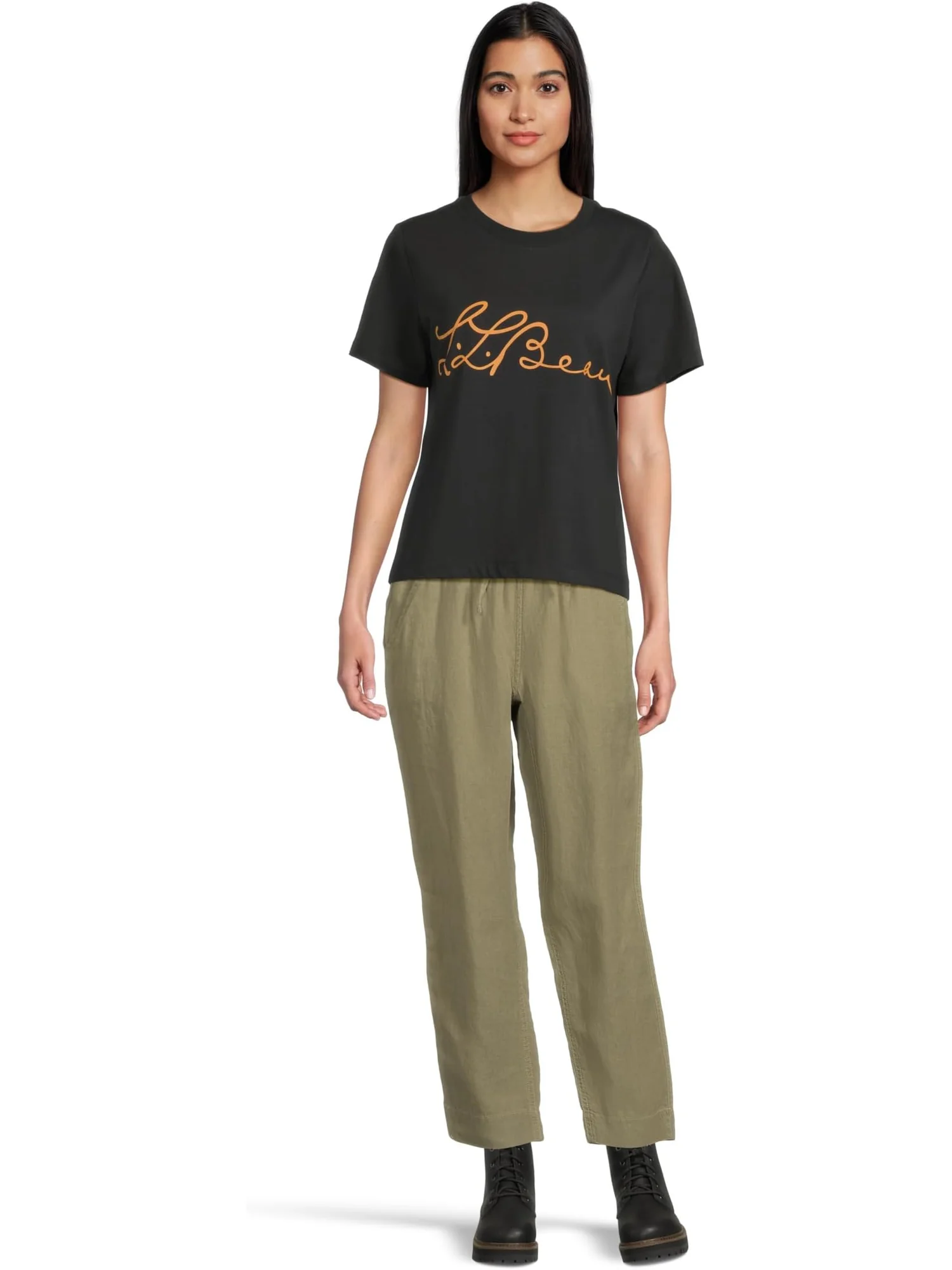 Футболка L.L.Bean Signature Premium Essential Novelty Short Sleeve Tee — изображение 5 из 5, черный
