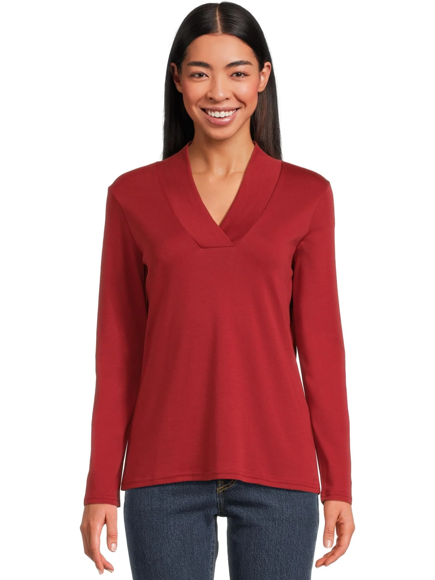 Футболка L.L.Bean Pima Shawl Long-Sleeve Cotton Tee