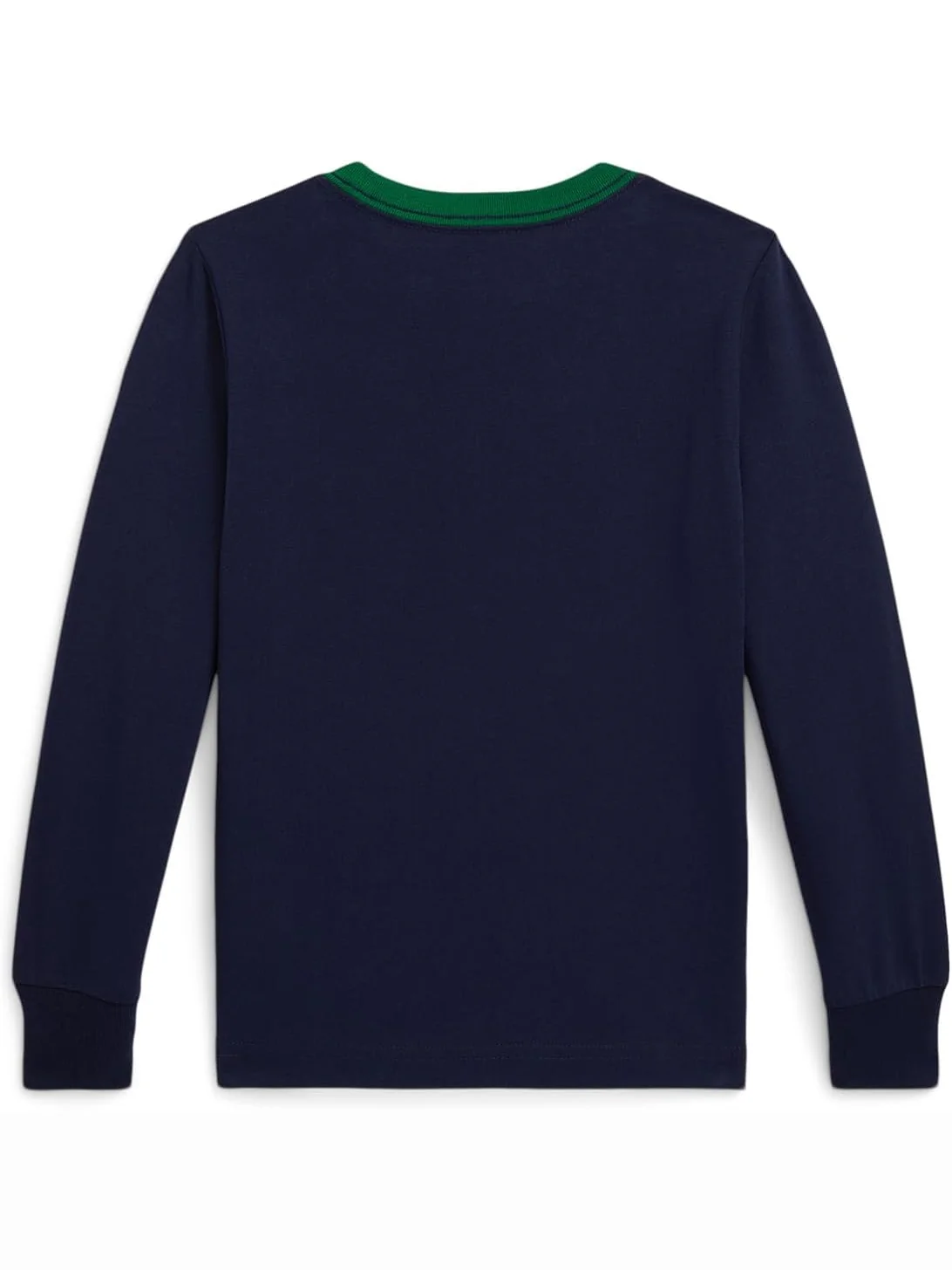 Футболка Polo Ralph Lauren Kids Logo Cotton Long-Sleeve Tee — изображение 2 из 2, темно-синий
