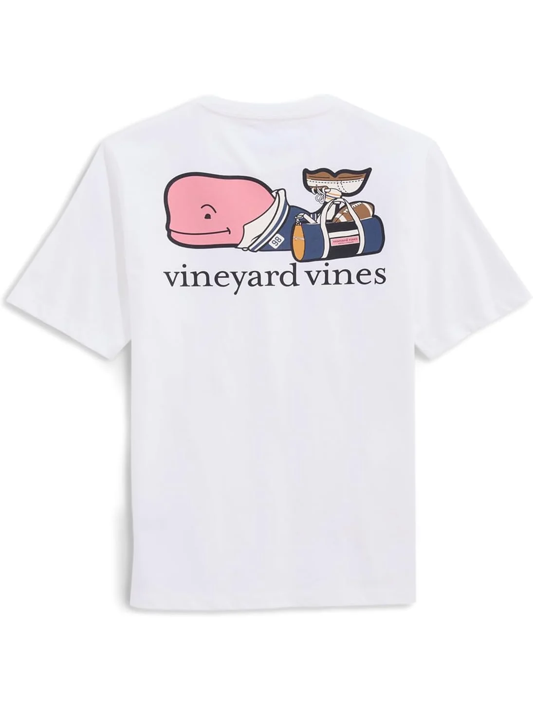 Футболка Vineyard Vines Kids Football Bts Short Sleeve Tee — изображение 2 из 2, белый