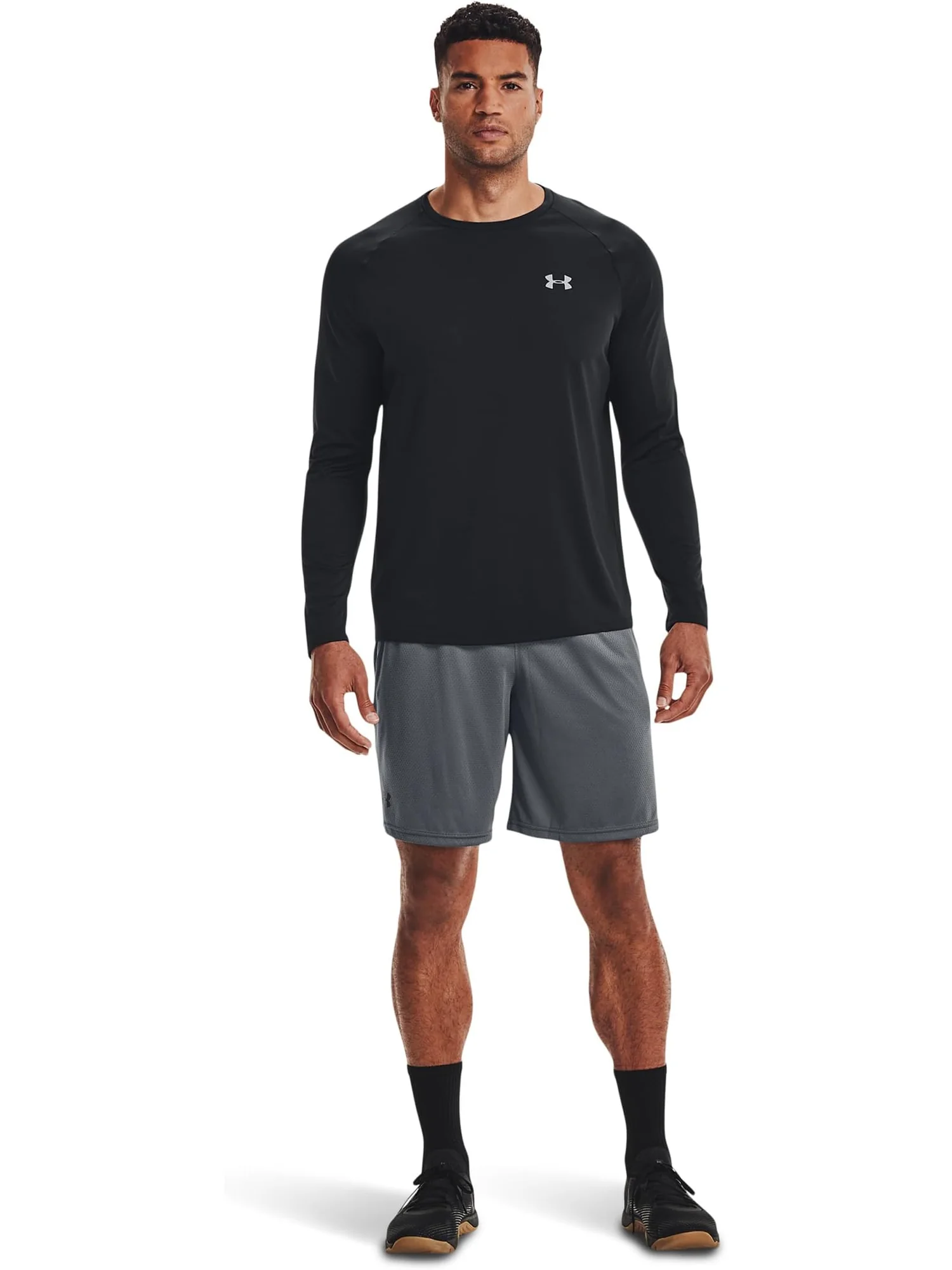 Шорты Under Armour Tech Mesh Shorts — изображение 4 из 4, серый/черный