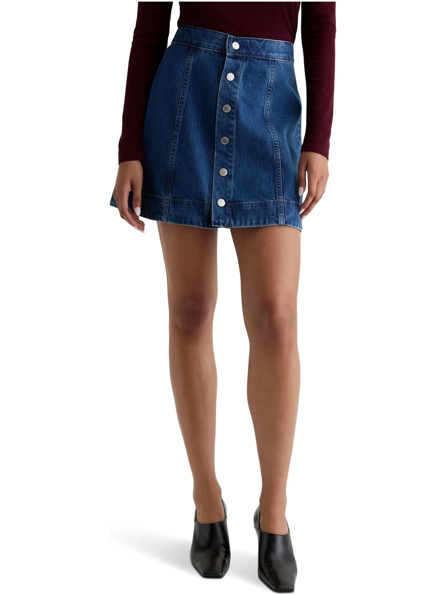 Юбка AG Jeans Evie A Line Mini Skirt, цвет Denali — изображение 1 из 4