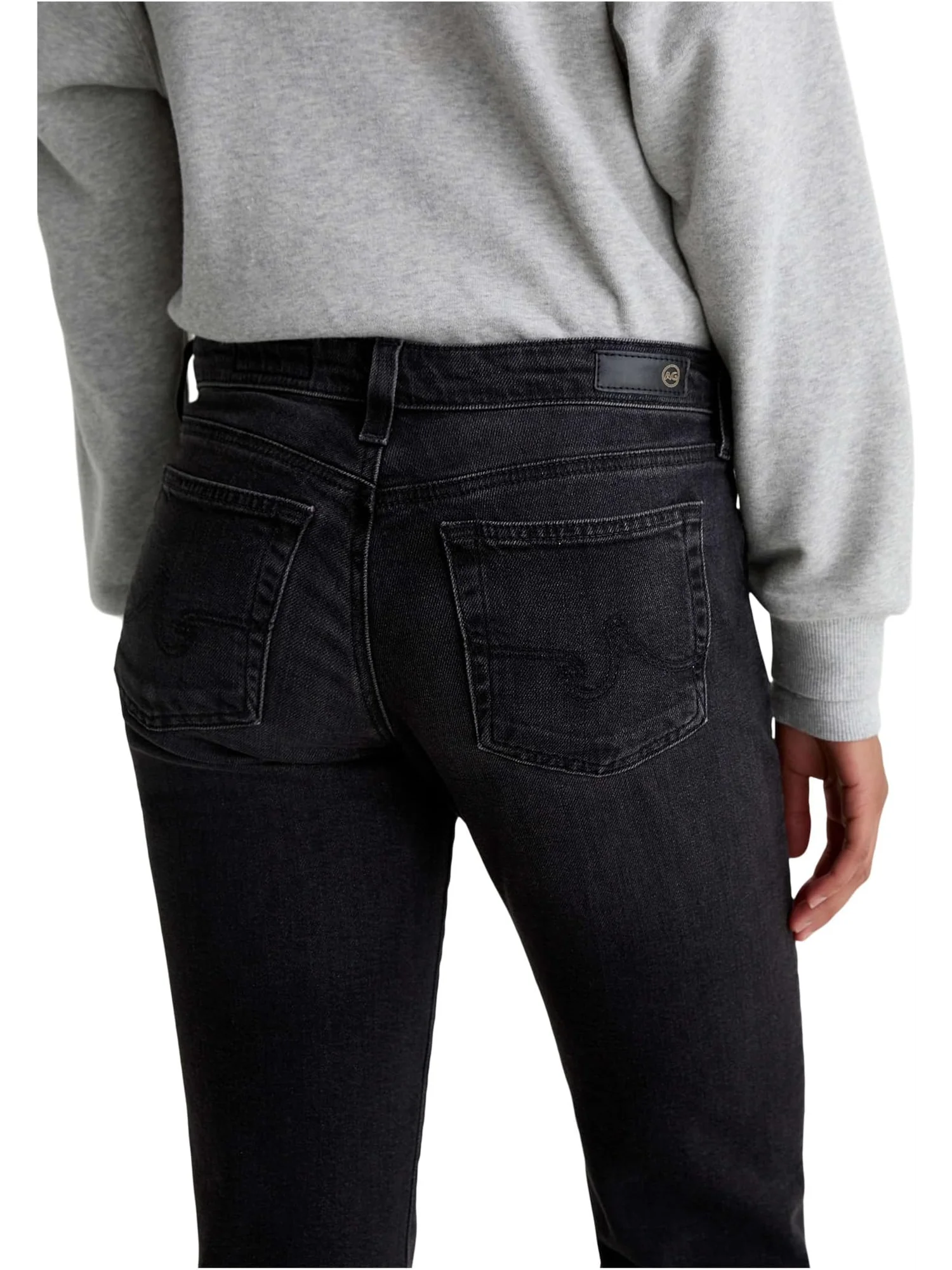 Женские облегающие прямые джинсы Sandra с низкой талией AG Jeans — изображение 4 из 5, туманности