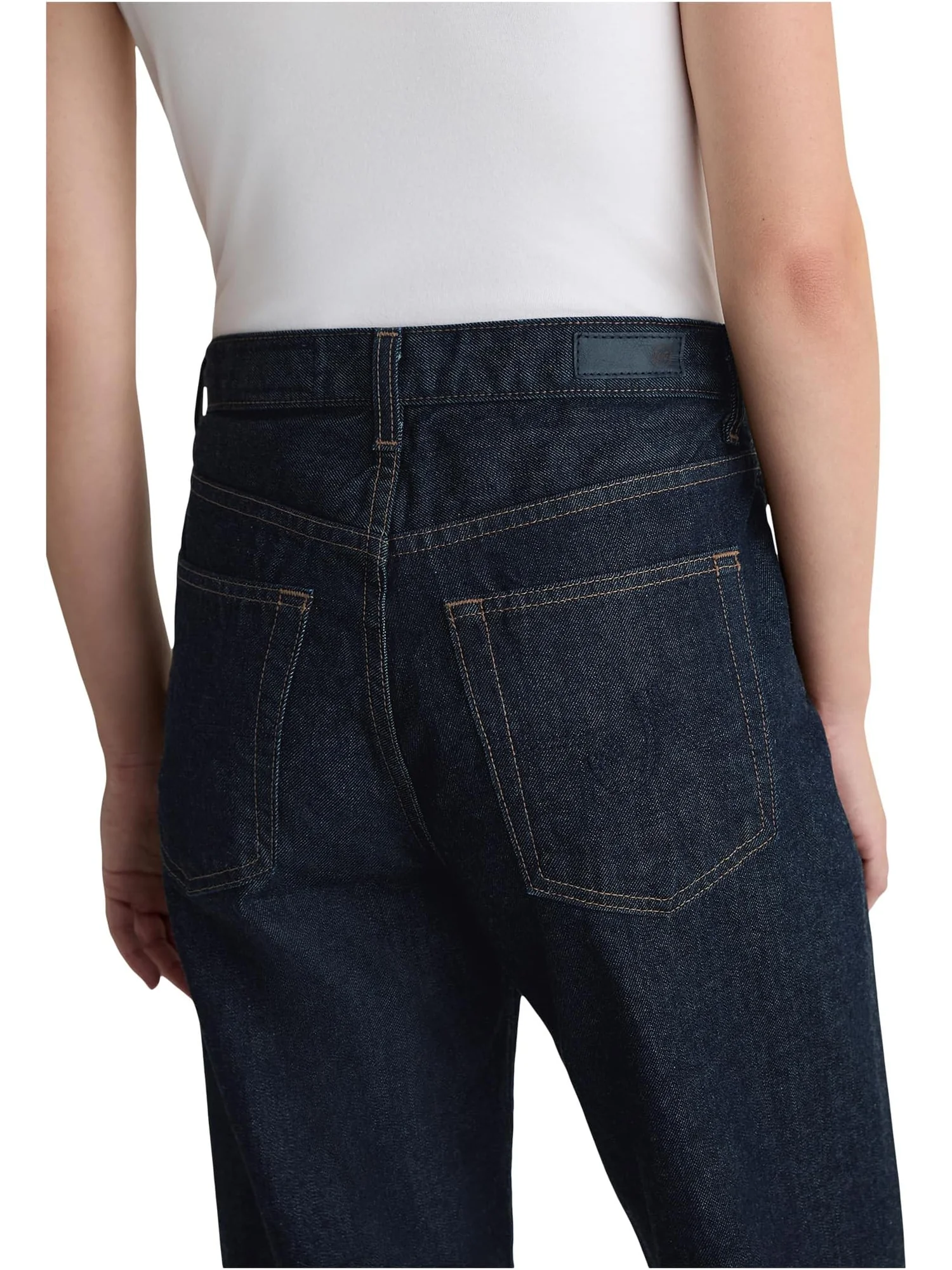 Женские прямые джинсы Brinley средней посадки AG Jeans, Moonrise — изображение 4 из 5, лунный