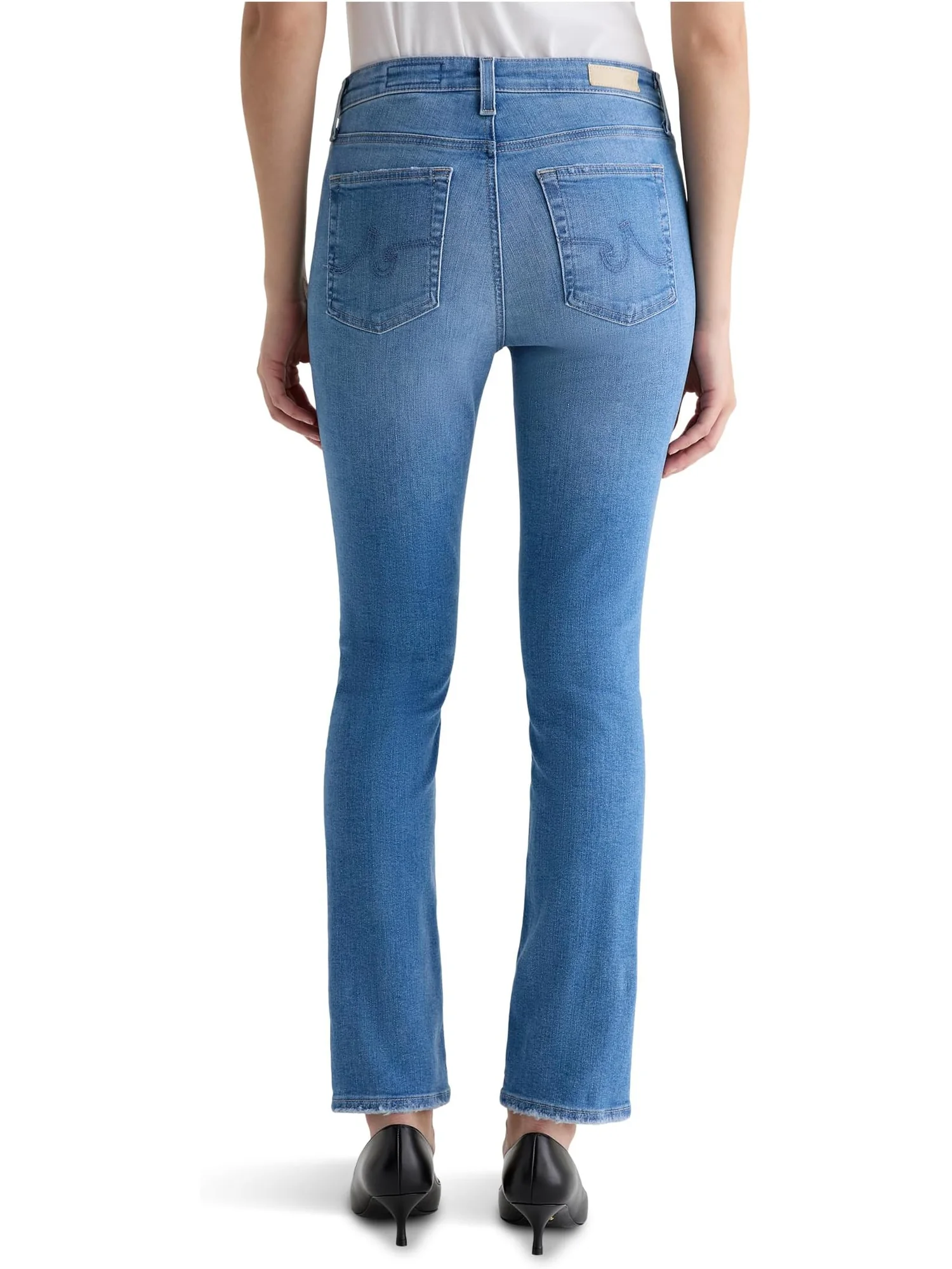 Женские джинсы Mari средней посадки Slim Straight в стиле минимализма AG Jeans, Minimalist — изображение 3 из 5