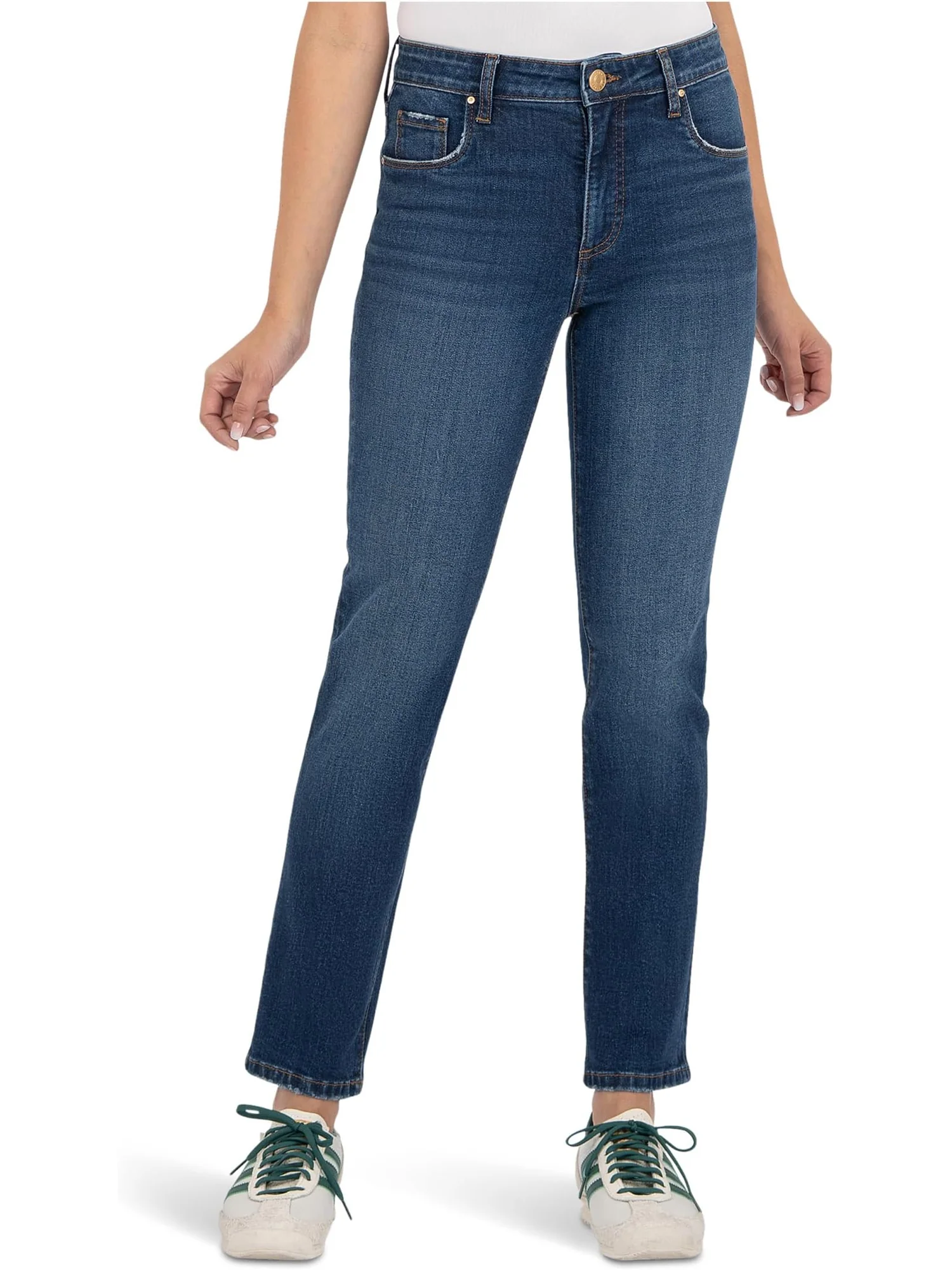Джинсы KUT from the Kloth Women's Reese High-rise Fab Ab Ankle Straight Regular Hem In Attain, Attain