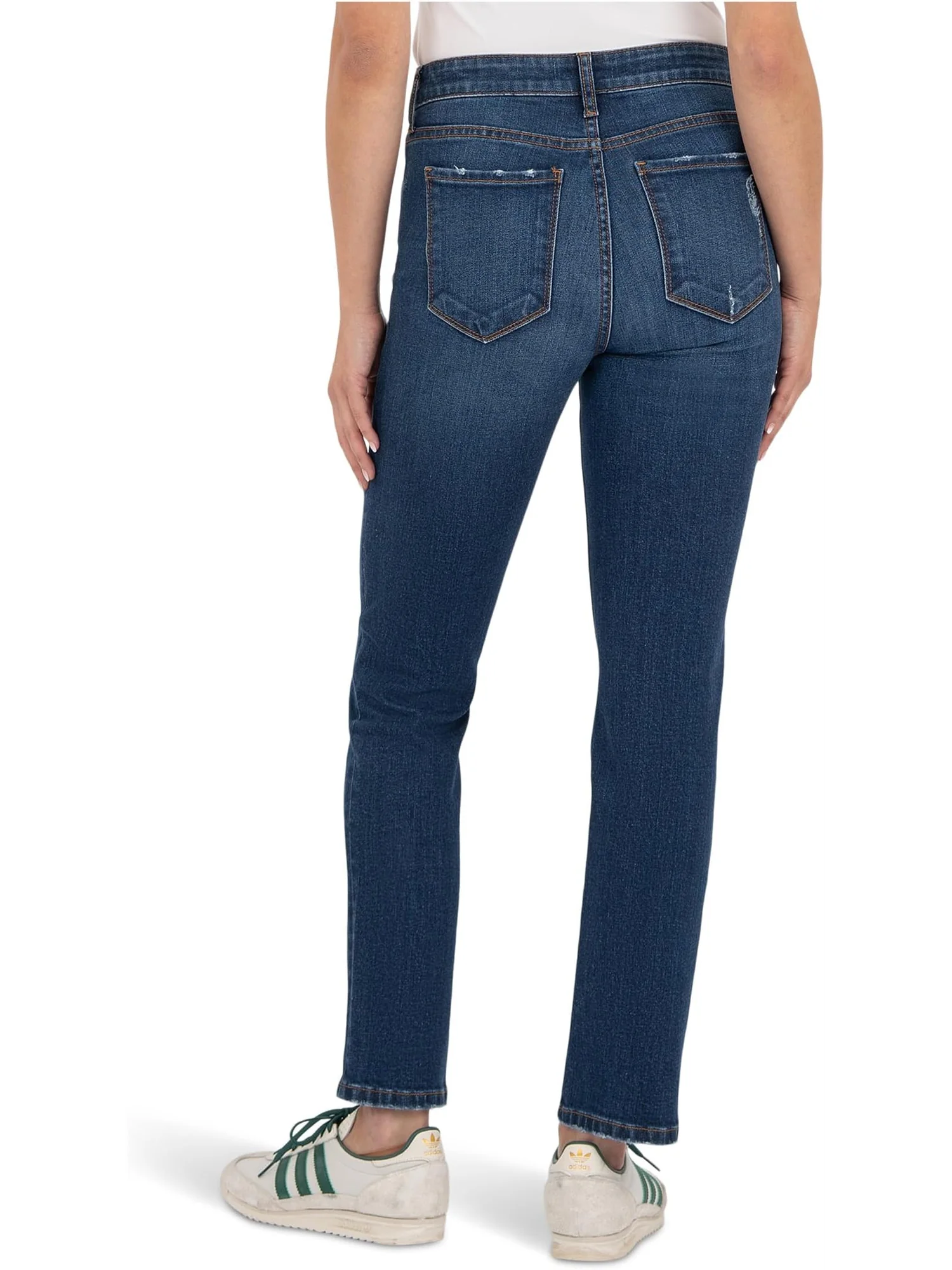 Джинсы KUT from the Kloth Women's Reese High-rise Fab Ab Ankle Straight Regular Hem In Attain, Attain — изображение 2 из 4