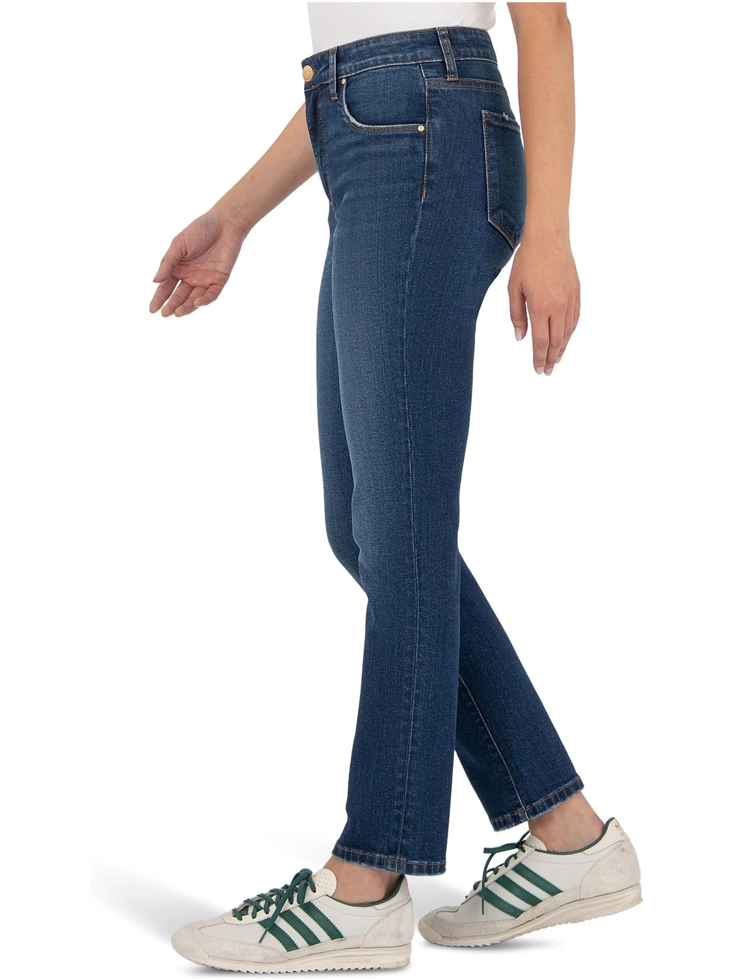 Джинсы KUT from the Kloth Women's Reese High-rise Fab Ab Ankle Straight Regular Hem In Attain, Attain — изображение 3 из 4