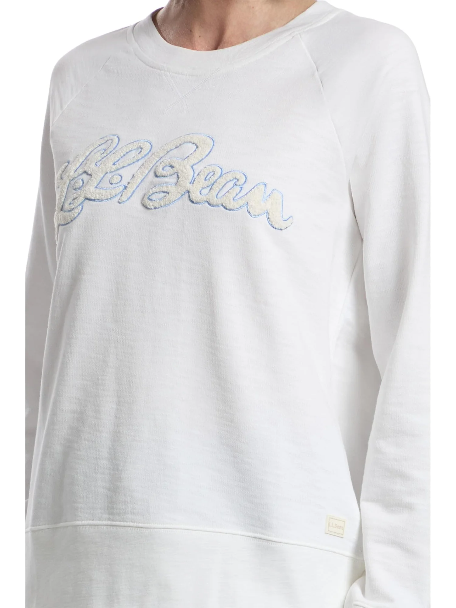 Женская кофта Peaks Island Crewneck с логотипом L.L.Bean — изображение 4 из 5, белый