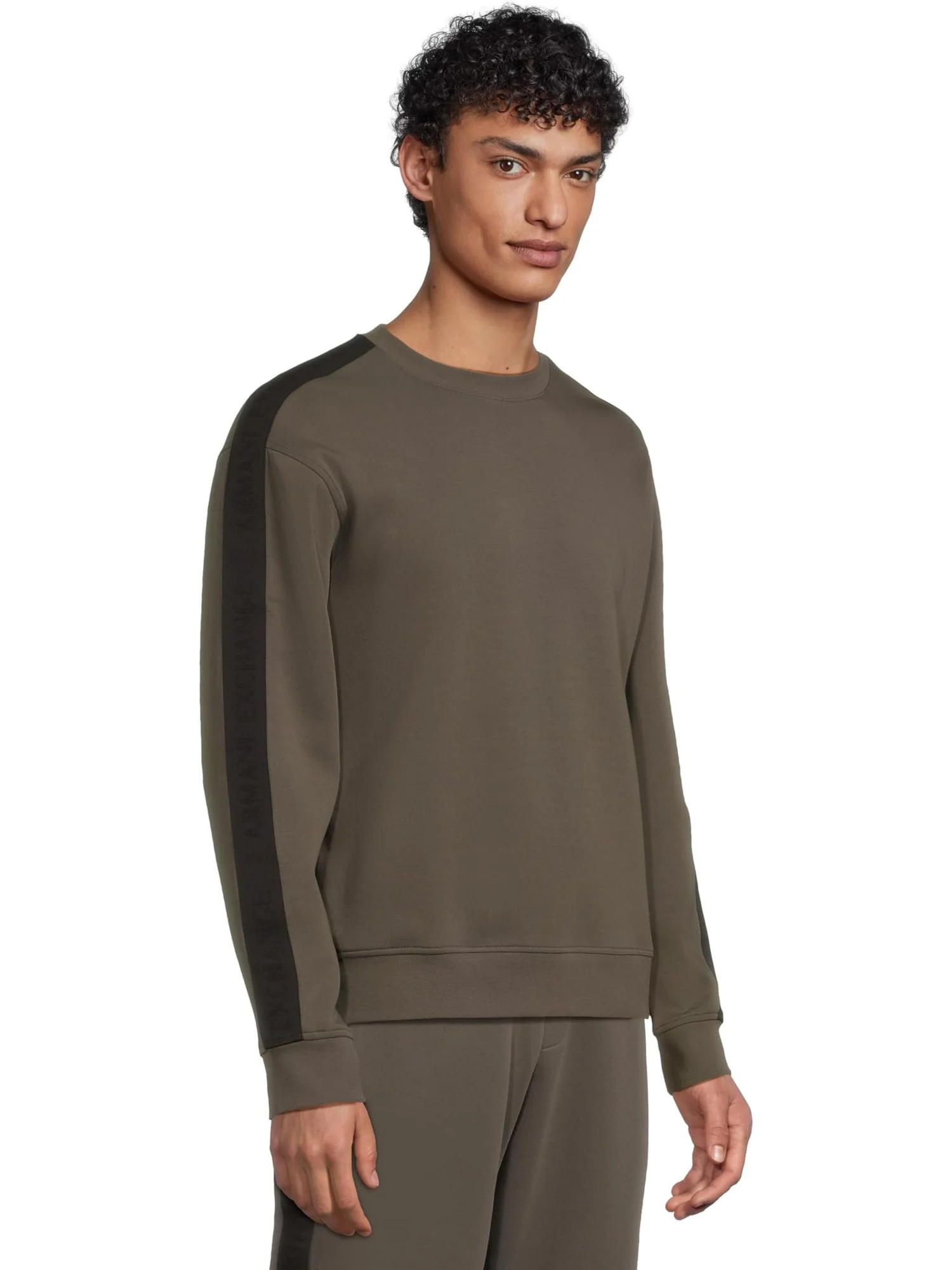 Женская толстовка с логотипом Tape Armani Exchange — изображение 2 из 5, шалфейный
