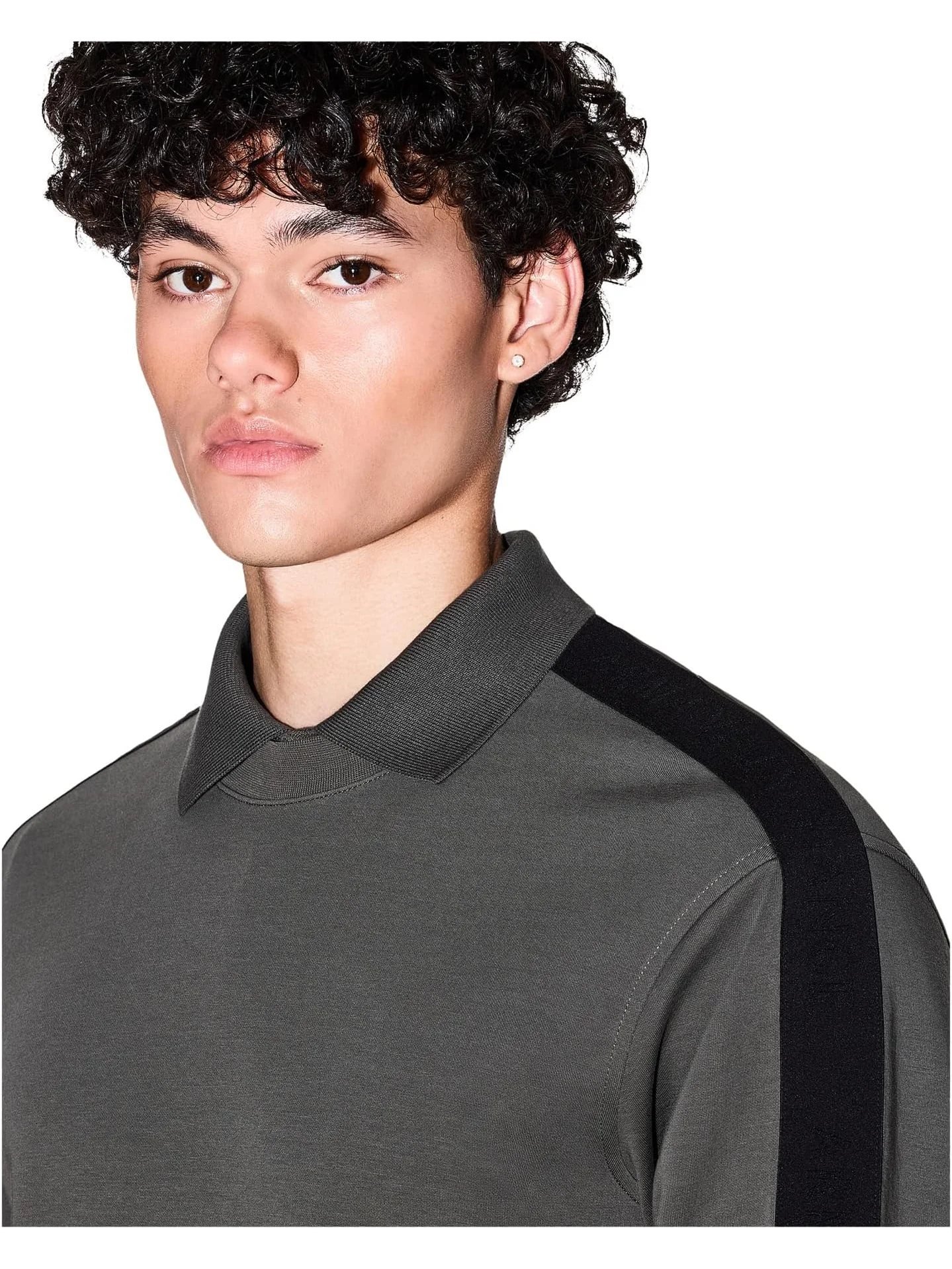 Женская толстовка с логотипом Tape Armani Exchange — изображение 4 из 5, шалфейный