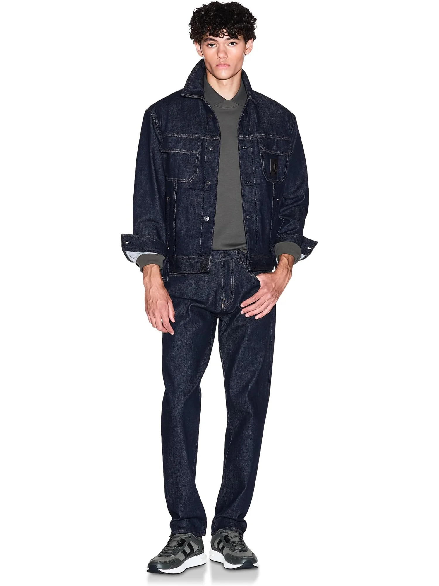 Женская толстовка с логотипом Tape Armani Exchange — изображение 5 из 5, шалфейный