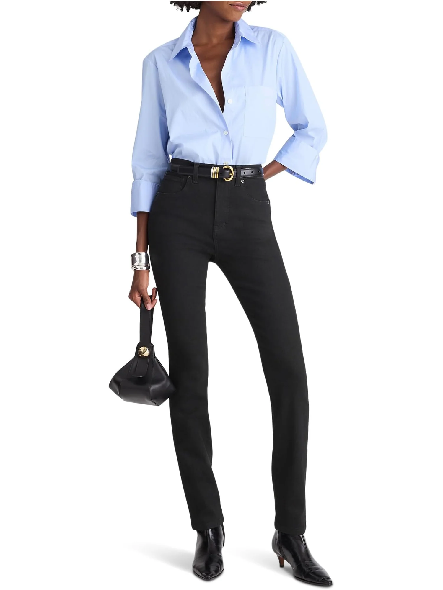 Джинсы Madewell Women's New Pencil In Black Frost — изображение 1 из 3, черный