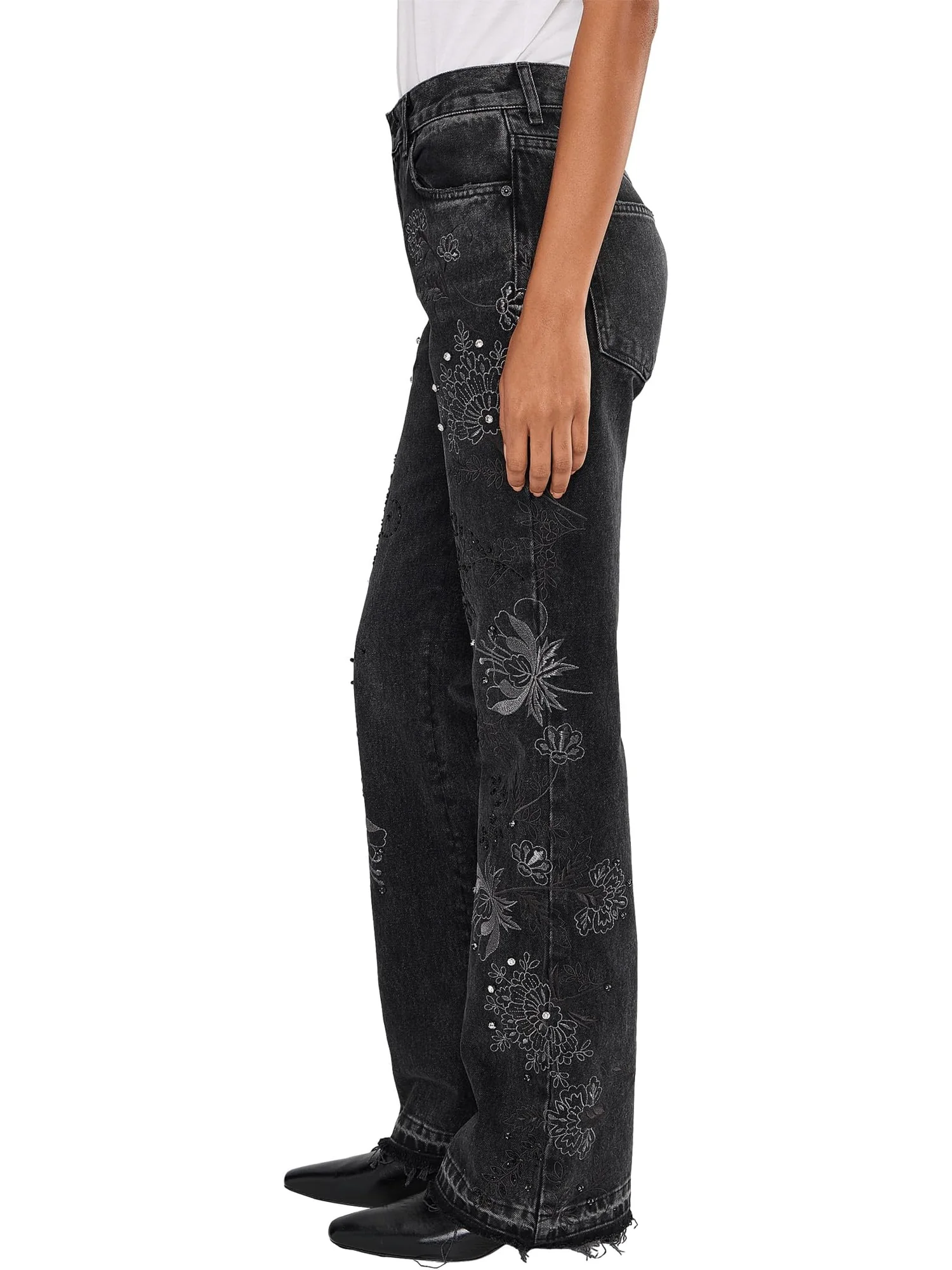 Брюки Free People Women's Irie Embellished — изображение 3 из 6, фантомный