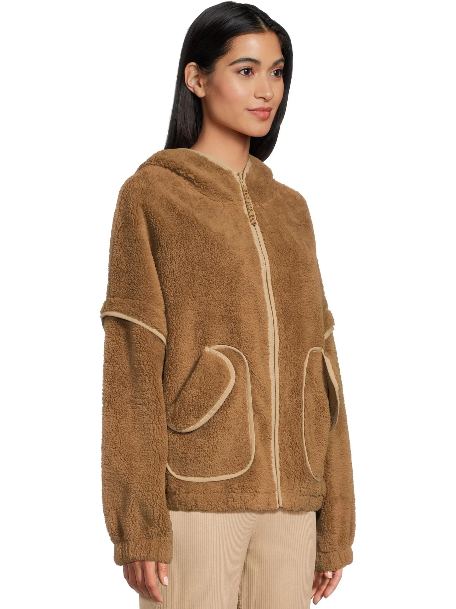 Женская толстовка Mariella Uggfluff Zip UGG — изображение 2 из 5, орех