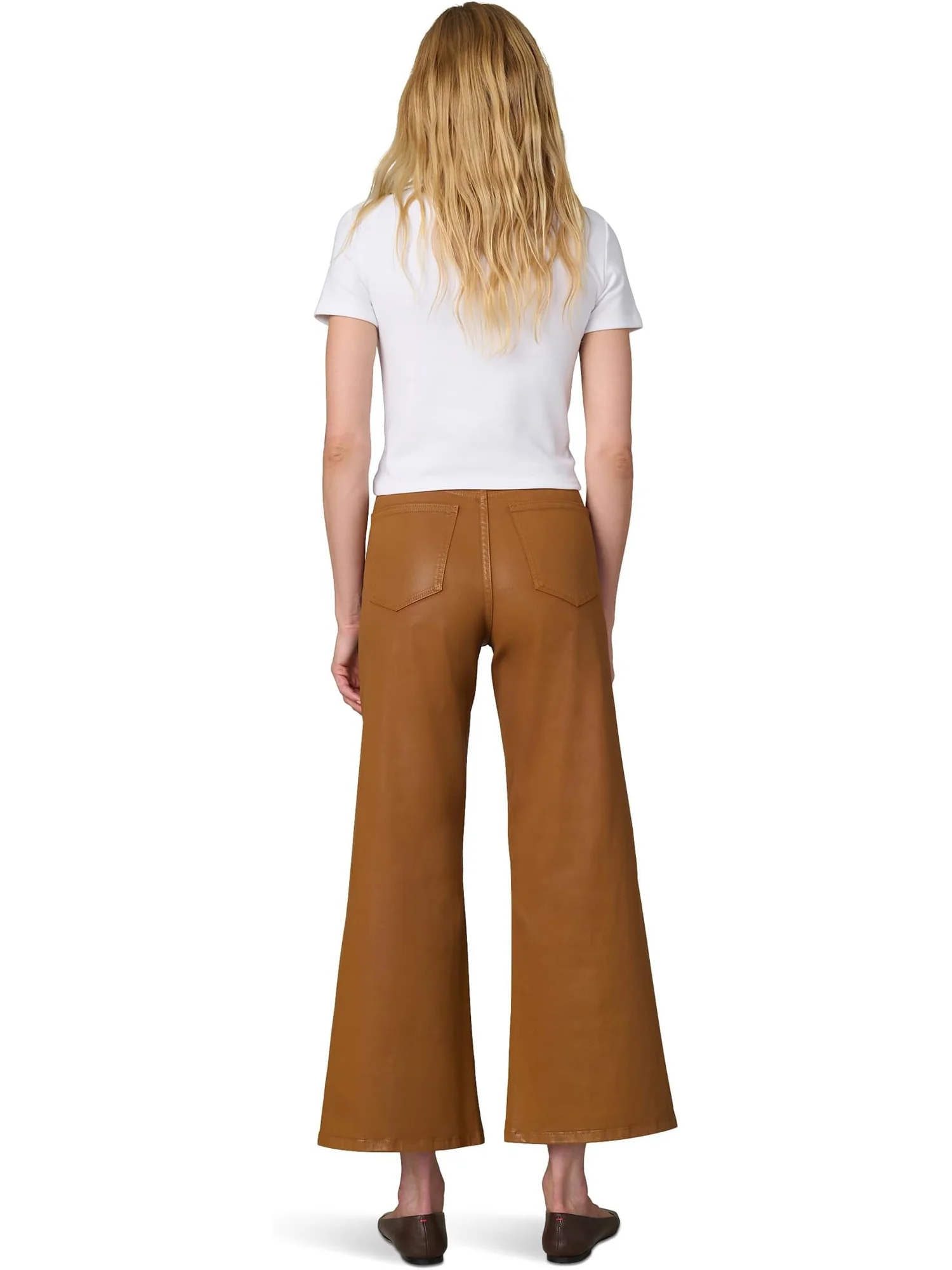 Джинсы Joe's Jeans Women's The Mia Wide Leg Ankle Coated — изображение 2 из 4, коричневый