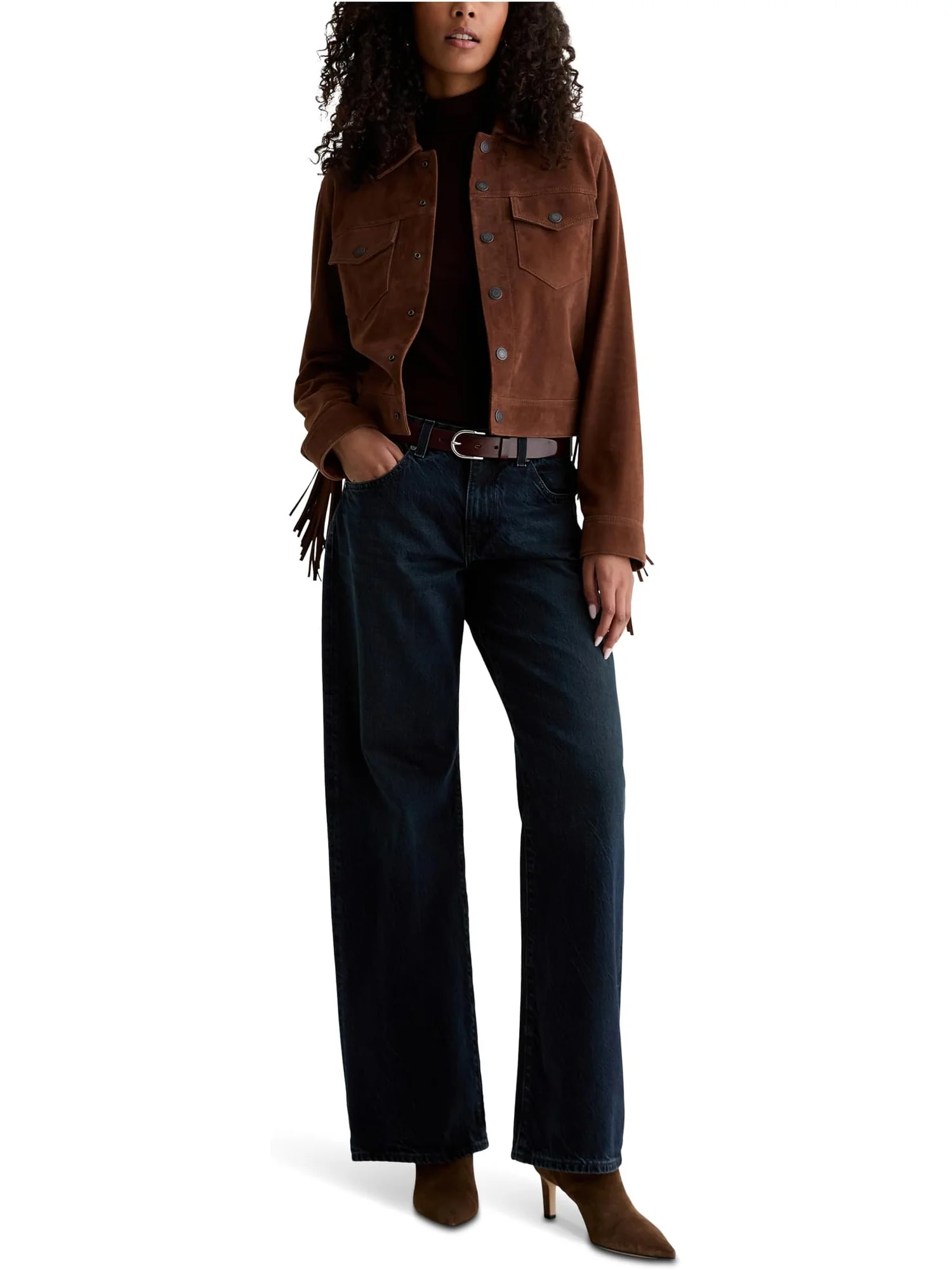 Джинсы AG Jeans Women's Adria Low Rise Baggy Wide Leg In 2 Years Prose, 2 Years Prose — изображение 5 из 5, проза