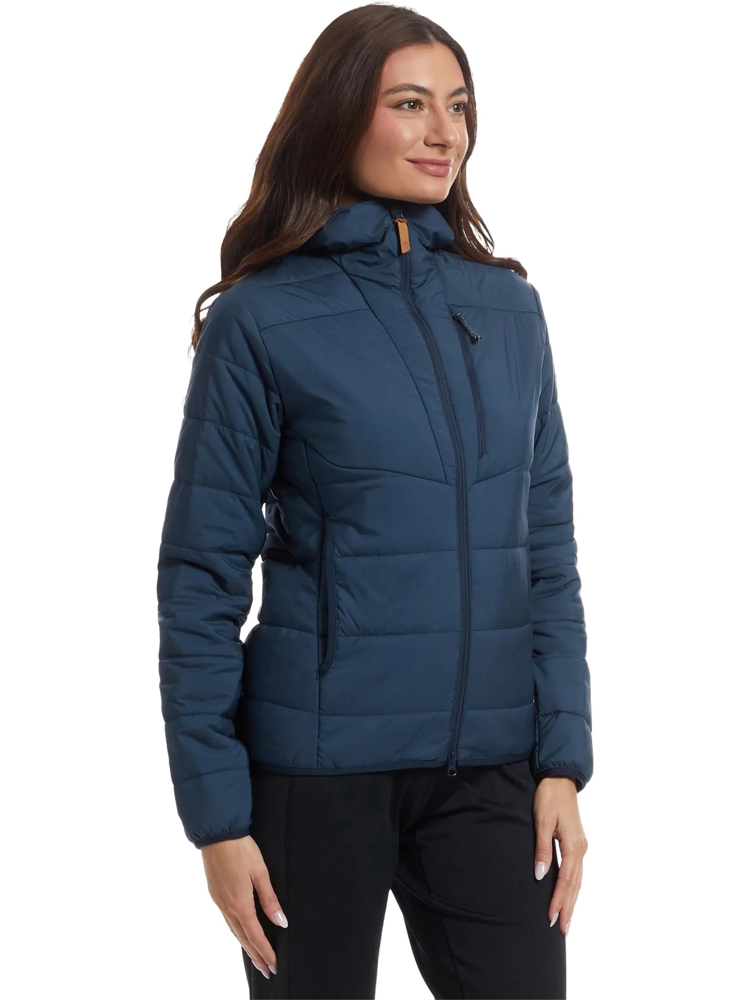 Женская толстовка с капюшоном Keb Padded Fjällräven — изображение 2 из 5, синий