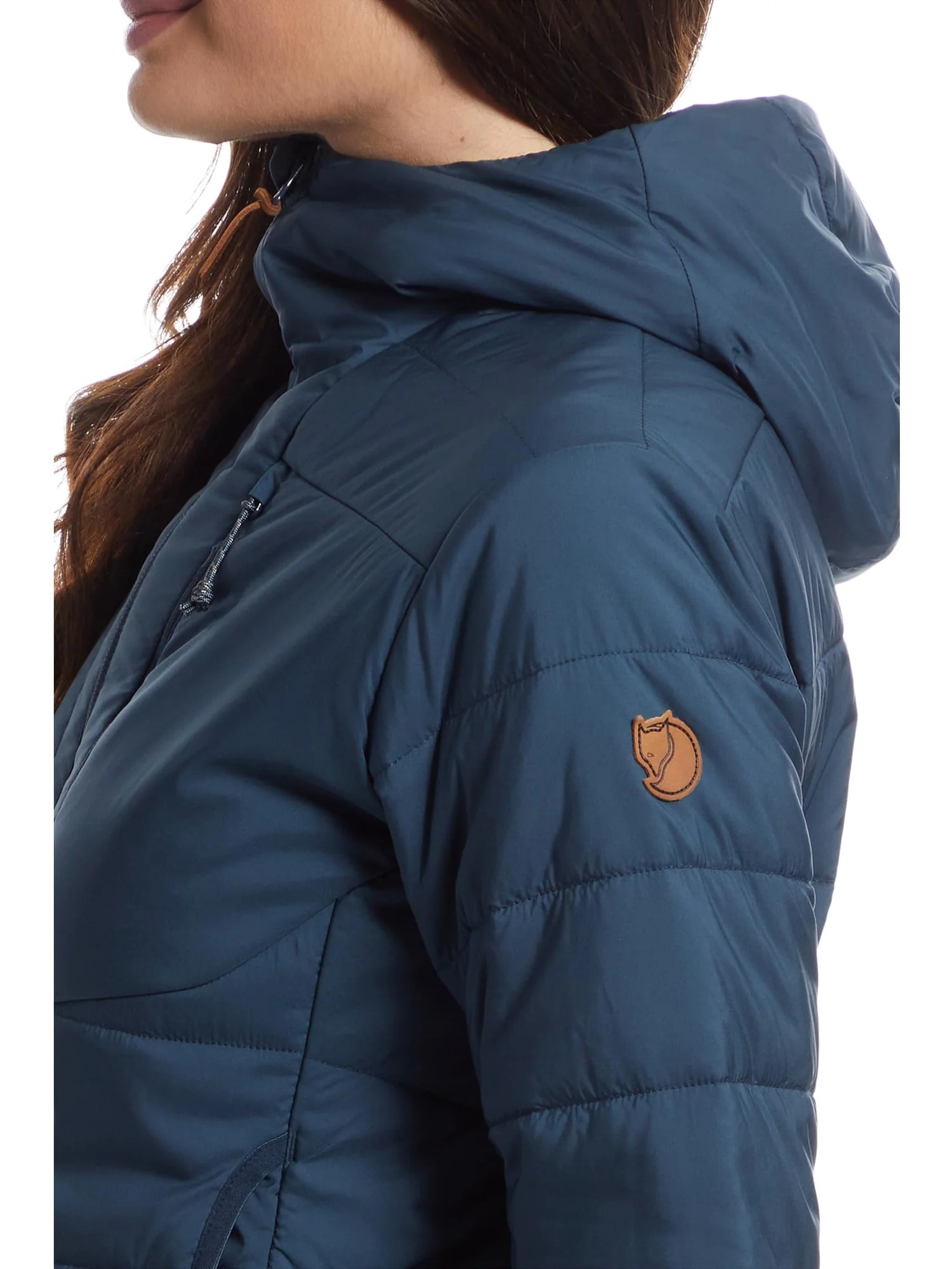 Женская толстовка с капюшоном Keb Padded Fjällräven — изображение 4 из 5, синий