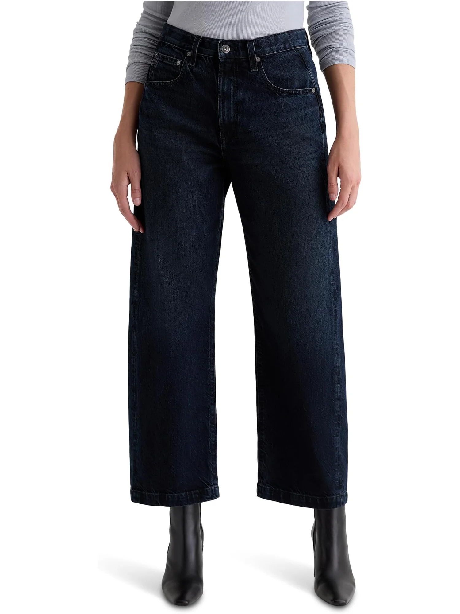 Джинсы AG Jeans Women's Hattie High Rise Barrel In 2 Years Prose, 2 Years Prose — изображение 1 из 4, проза