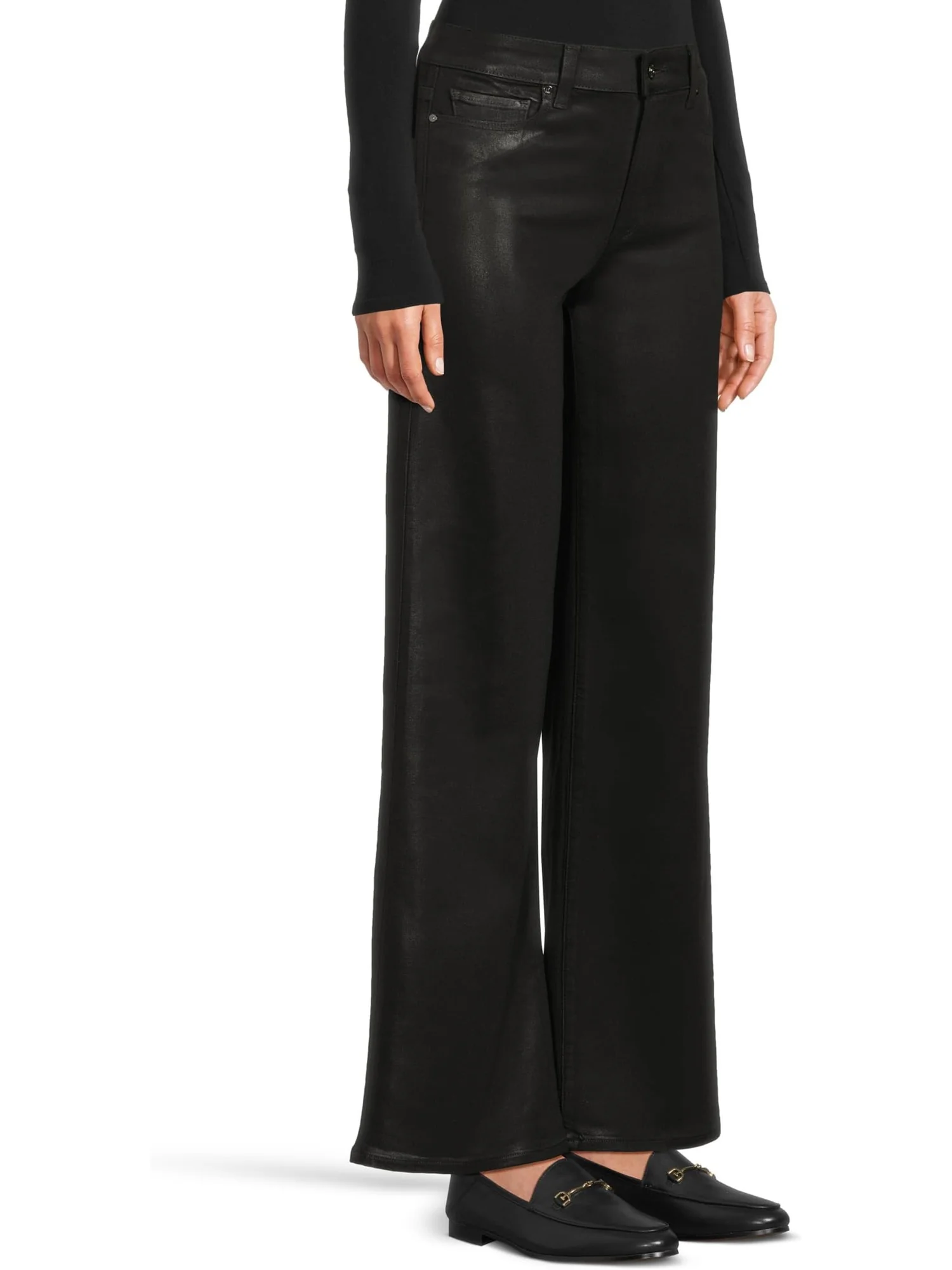 Джинсы Paige Women's Anessa 31 In Black Fog Luxe Coating — изображение 2 из 5, черный