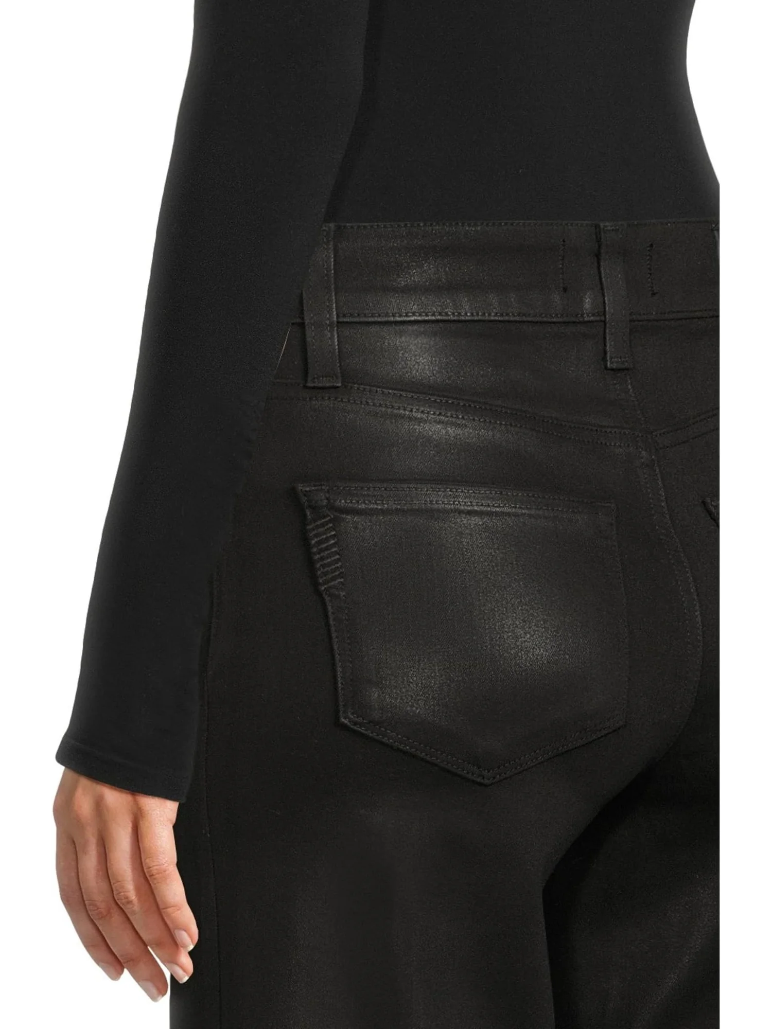 Джинсы Paige Women's Anessa 31 In Black Fog Luxe Coating — изображение 4 из 5, черный