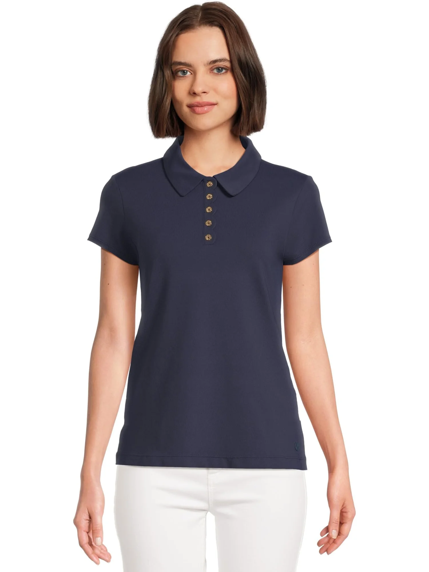 Женская футболка-поло Frida Scallop Upf 50 Lilly Pulitzer — синий