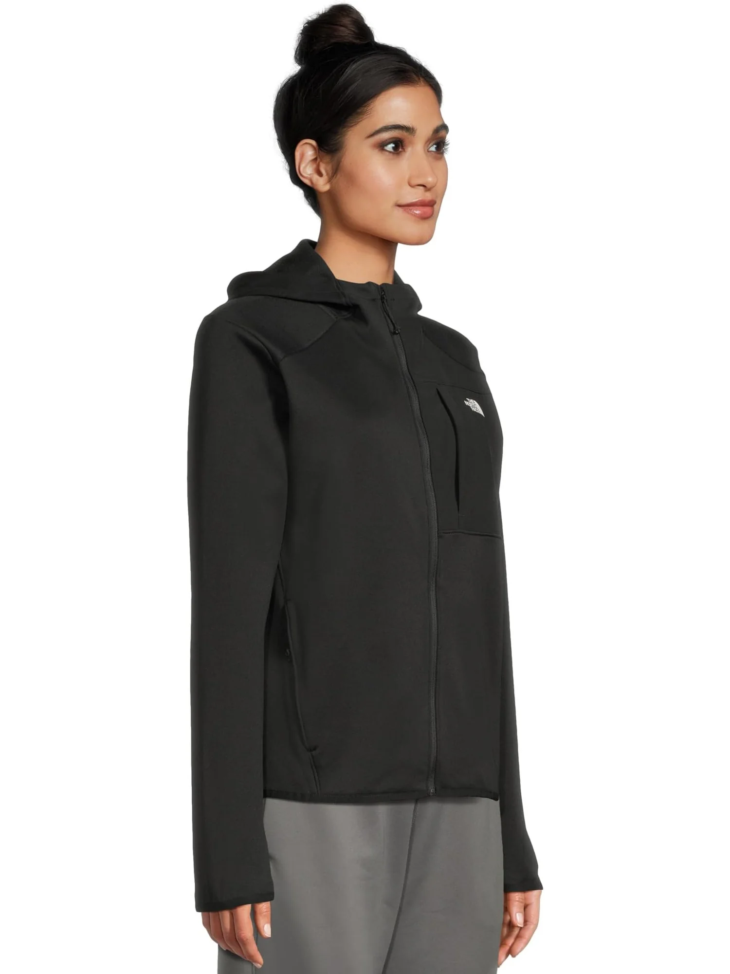 Женская толстовка с капюшоном TNF Performance из флиса с застежкой-молнией The North Face — изображение 2 из 5, черный