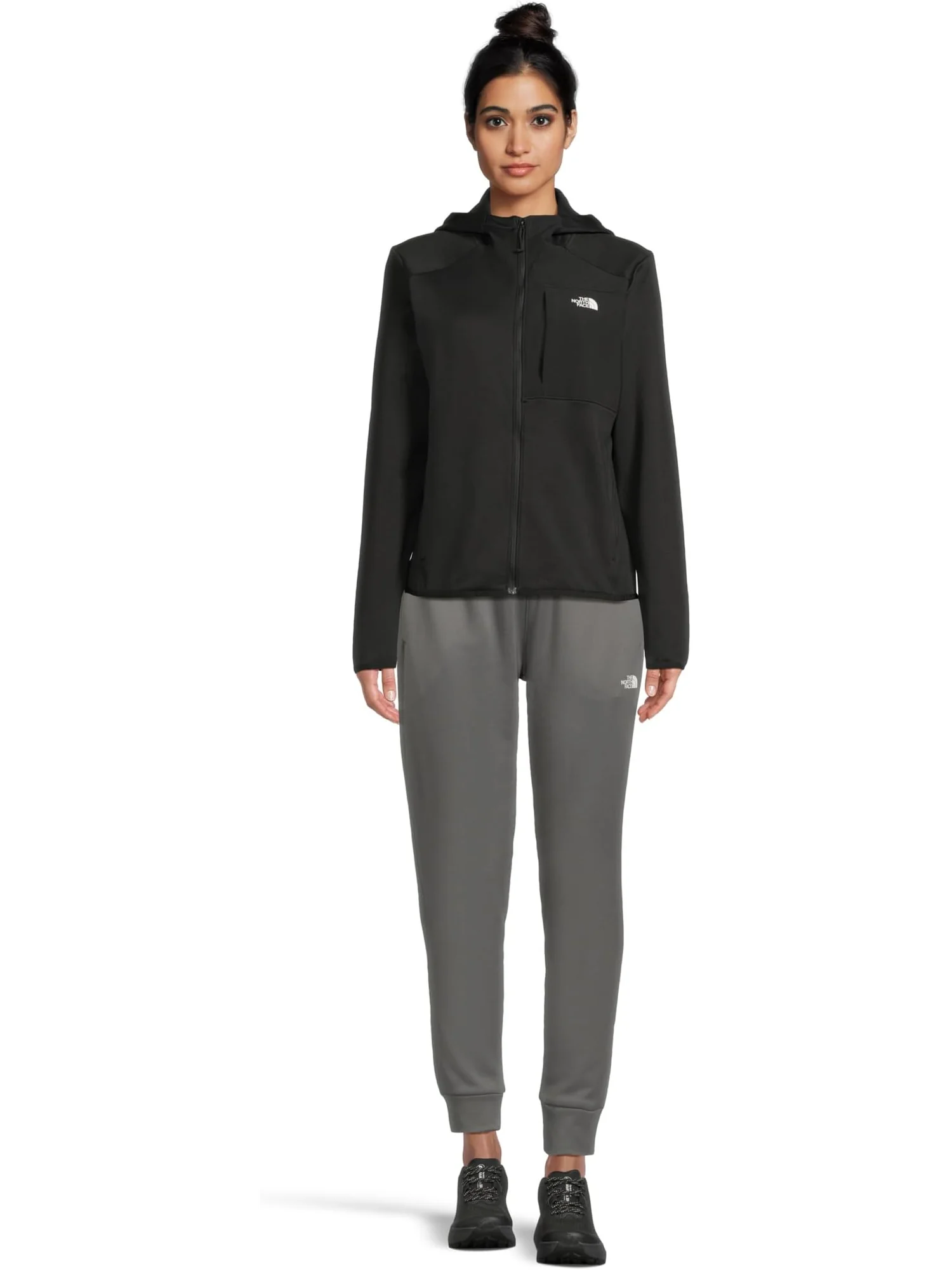 Женская толстовка с капюшоном TNF Performance из флиса с застежкой-молнией The North Face — изображение 5 из 5, черный