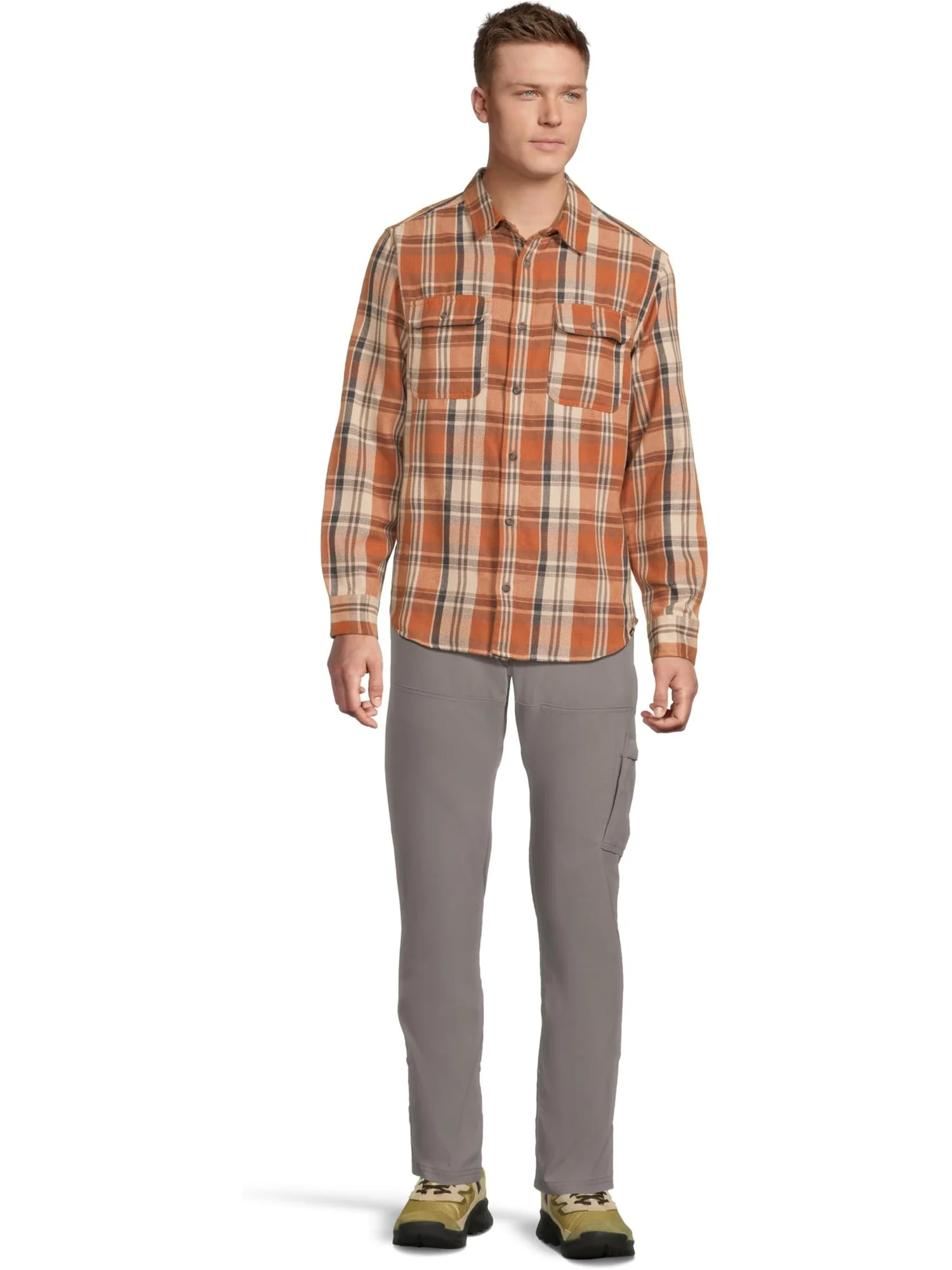 Мужская фланелевая рубашка Westbrook Prana — изображение 5 из 5, песочный