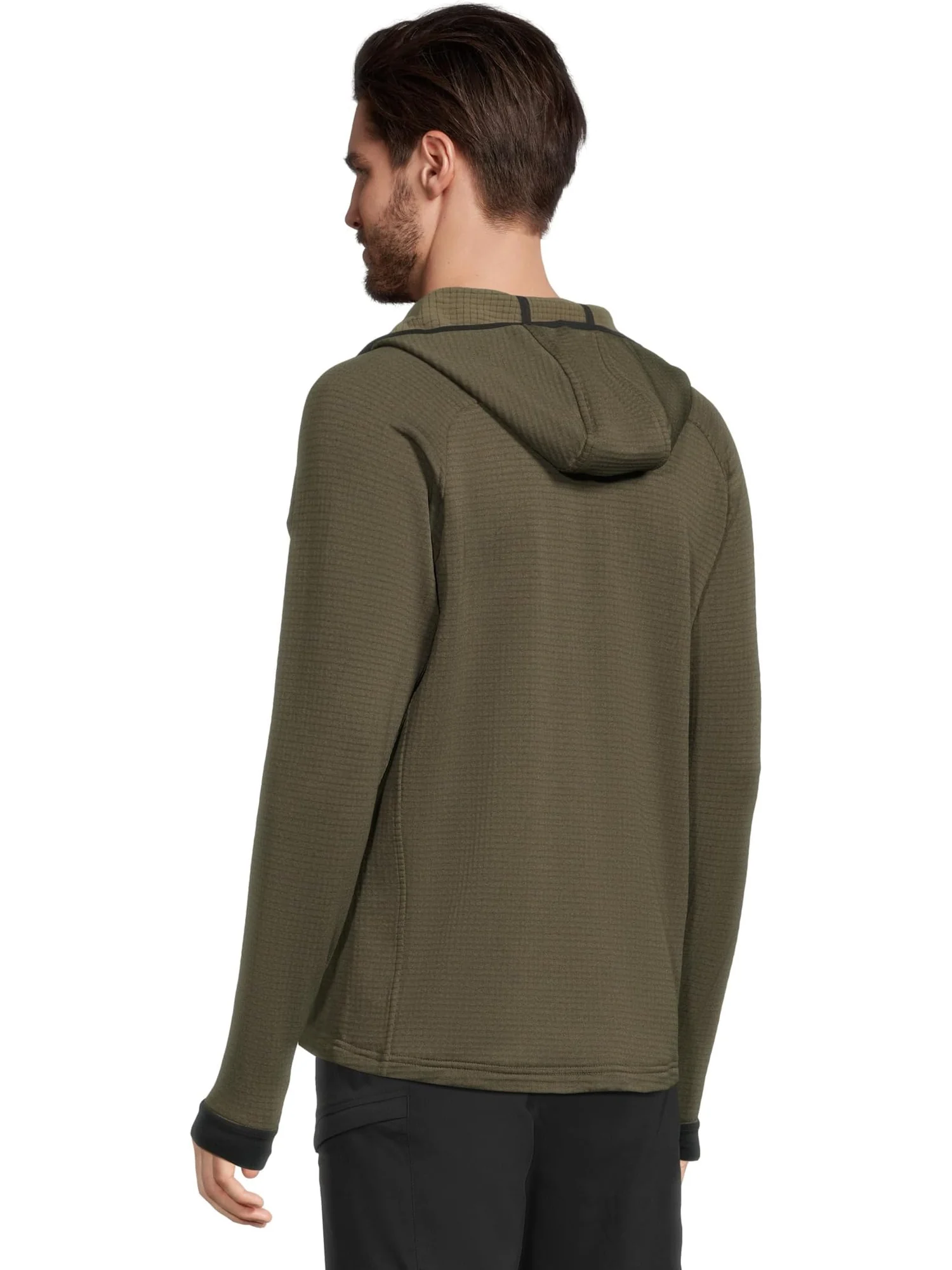 Мужская толстовка с капюшоном Polartec Power Grid на молнии Mountain Hardwear, Ridgeline Heather — изображение 3 из 5, серый