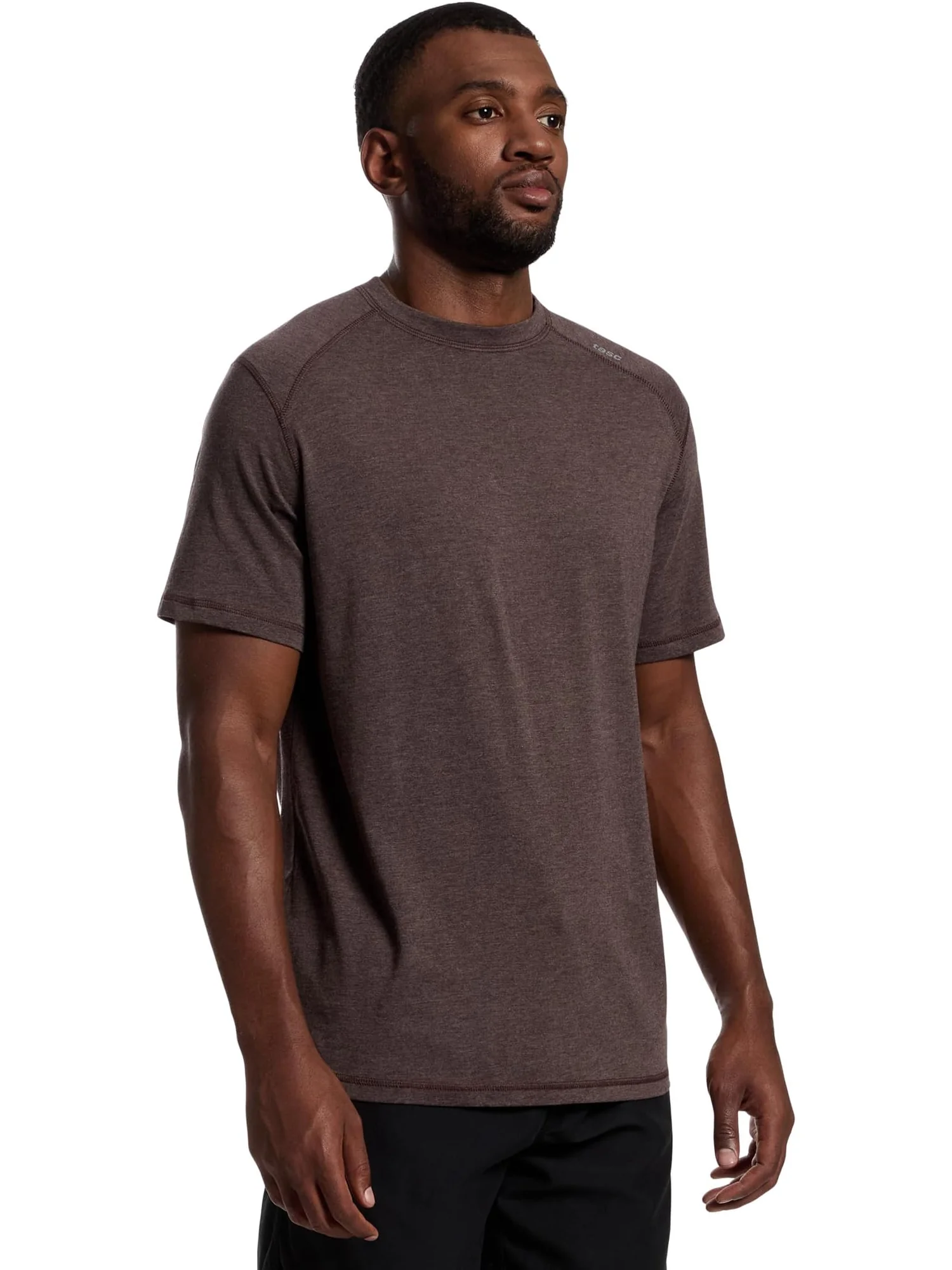 Мужская футболка Carrollton Fitness tasc Performance, Mocha Heather — изображение 2 из 5, серый