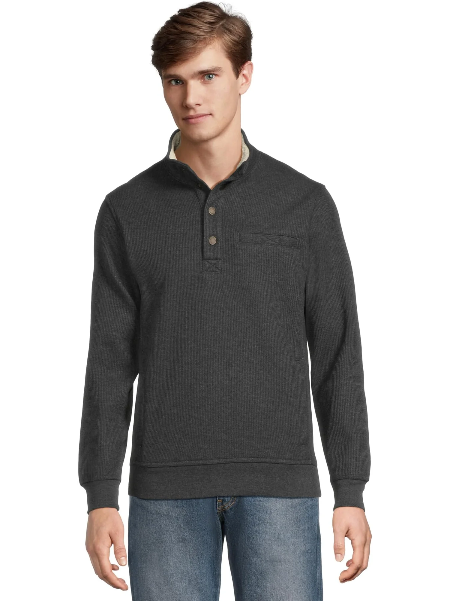 Мужская флисовая кофта Katahdin Iron Works Bonded Waffle Mock Neck L.L.Bean