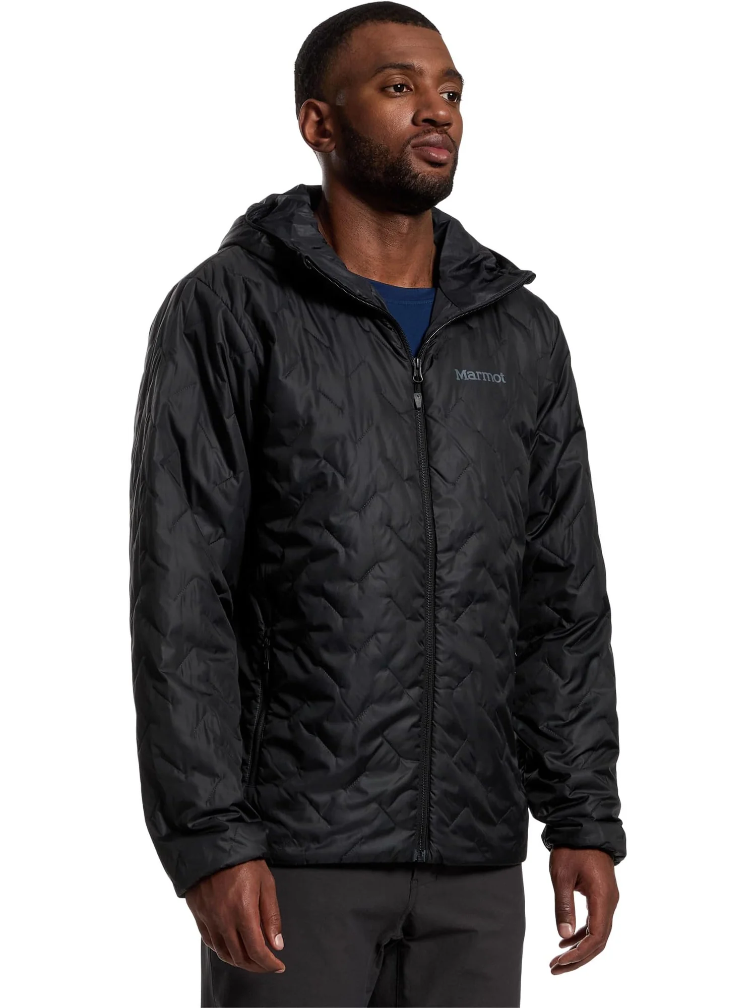 Мужская толстовка с капюшоном Monoquilt Marmot — изображение 2 из 5, черный