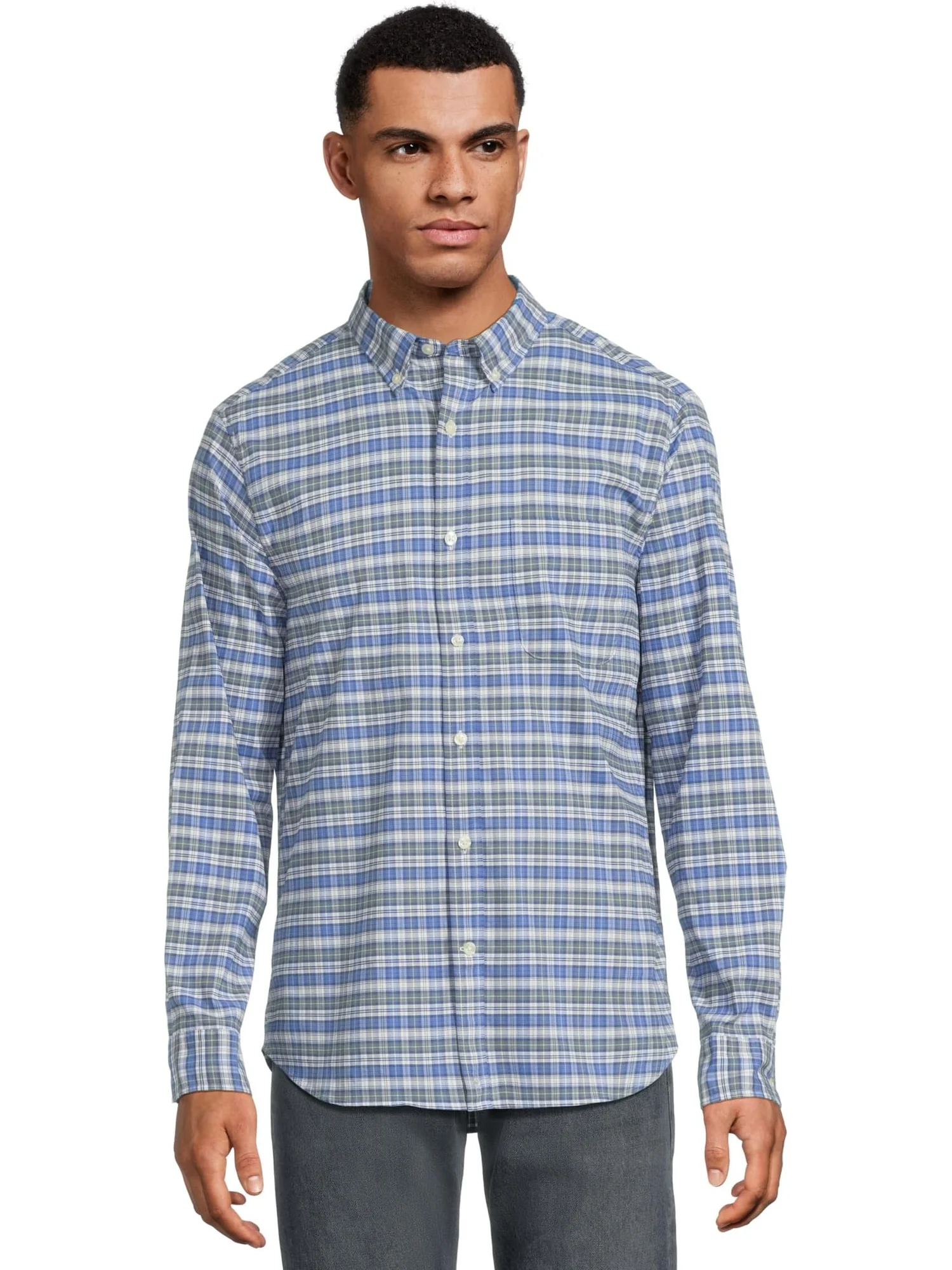Мужская клетчатая рубашка Faraway Plaid Performance из хлопка Vineyard Vines — серый