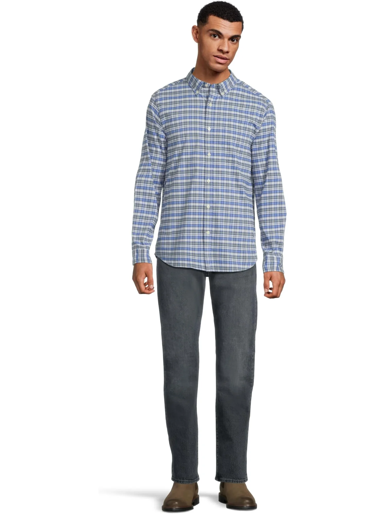 Мужская клетчатая рубашка Faraway Plaid Performance из хлопка Vineyard Vines — изображение 5 из 5, бальзамический